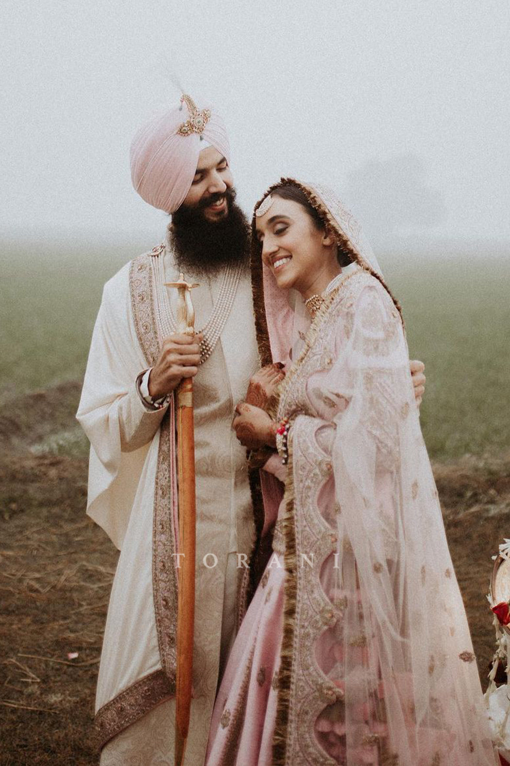 Harsukh in our Custom Gulabi Shaaleen Blouse & Chakor Chanda Lehenga Set