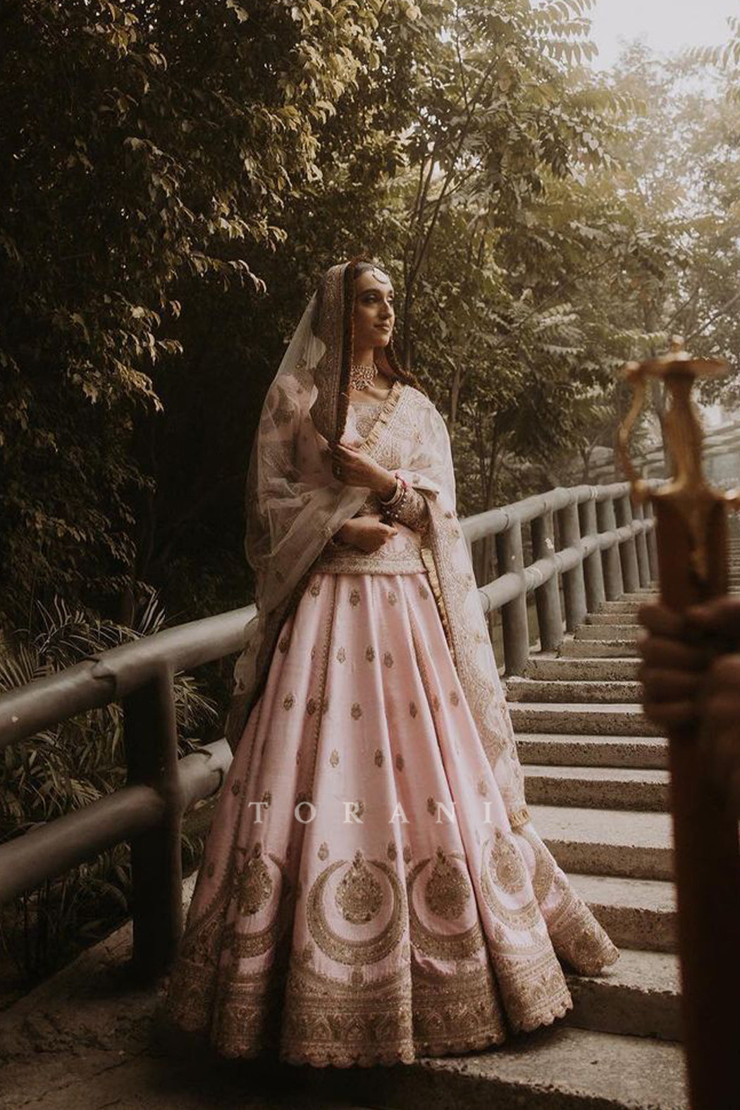 Harsukh in our Custom Gulabi Shaaleen Blouse & Chakor Chanda Lehenga Set