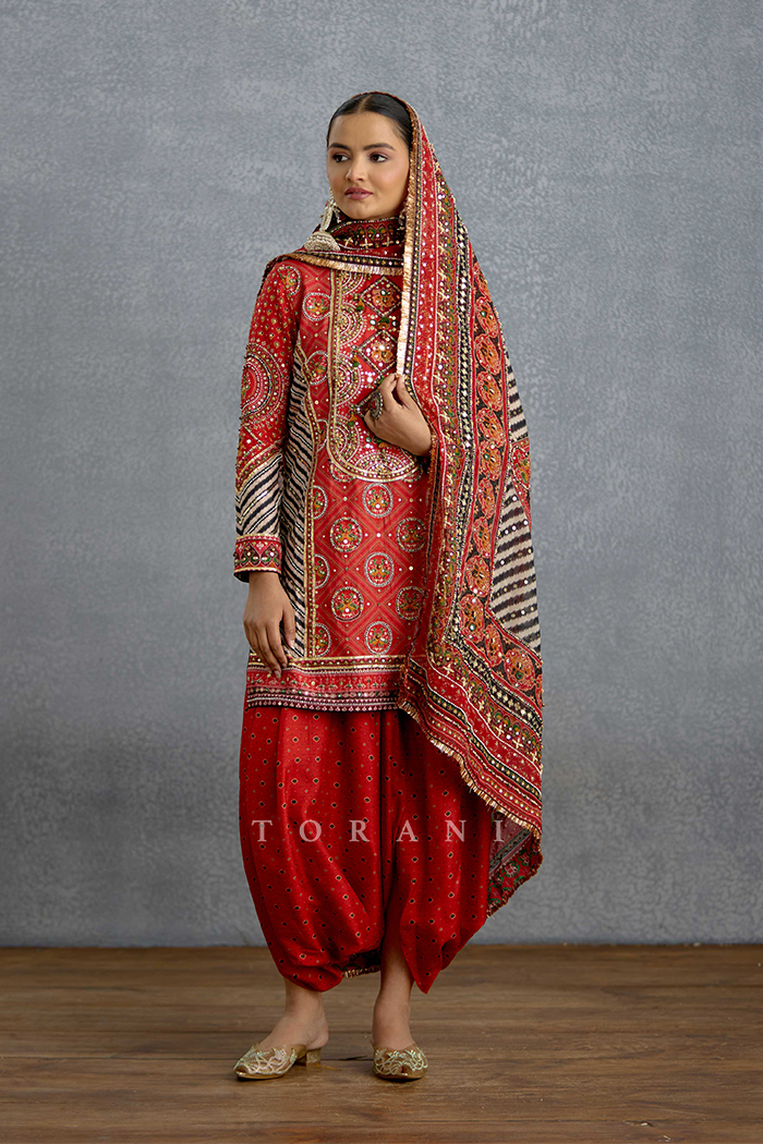 Raktima Patola Cowl Kurta Set