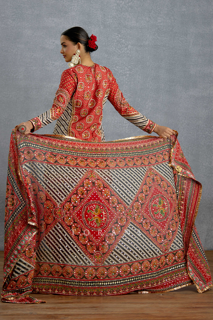 Raktima Patola Cowl Kurta Set