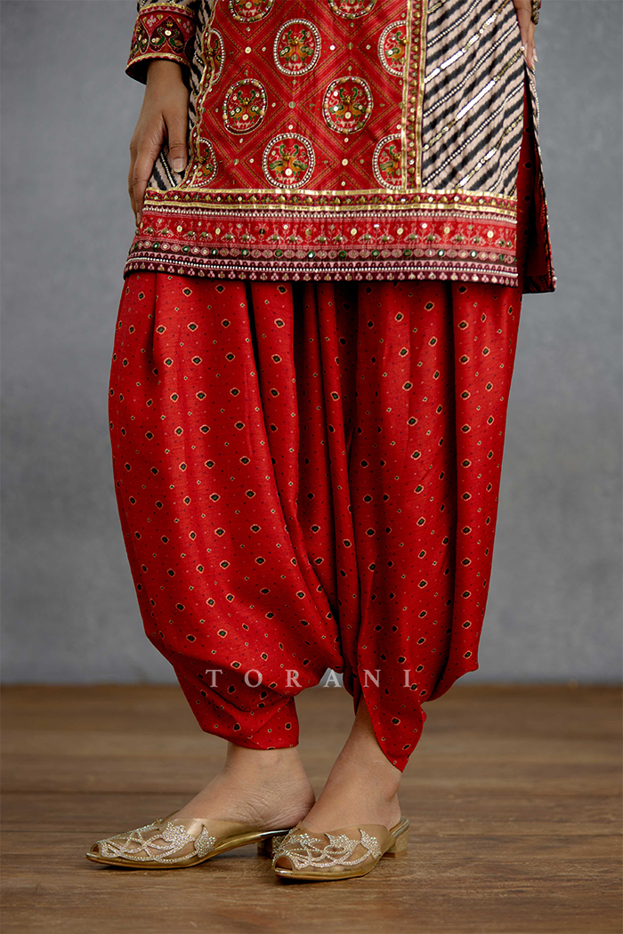 Raktima Patola Cowl Kurta Set