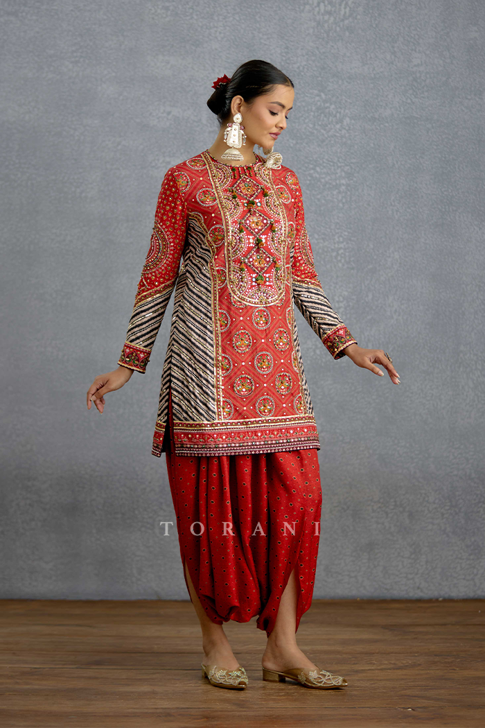 Raktima Patola Cowl Kurta Set