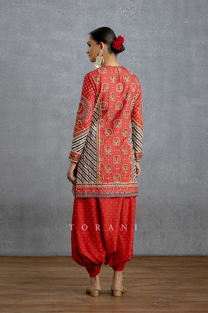 Raktima Patola Cowl Kurta Set