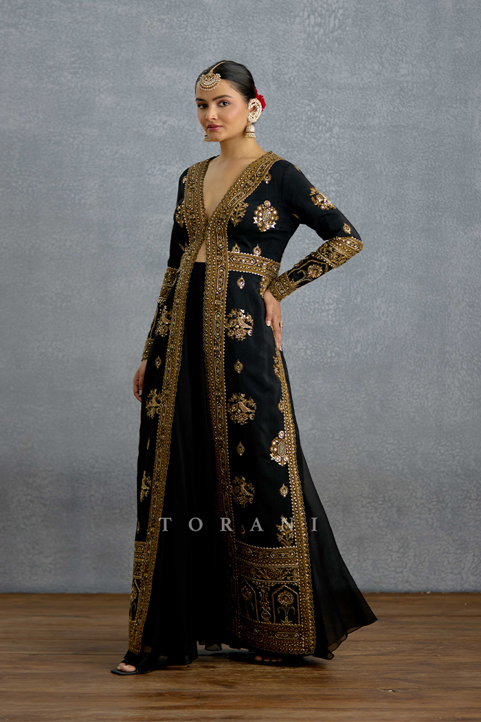 Siyahi Malika Jacket Set