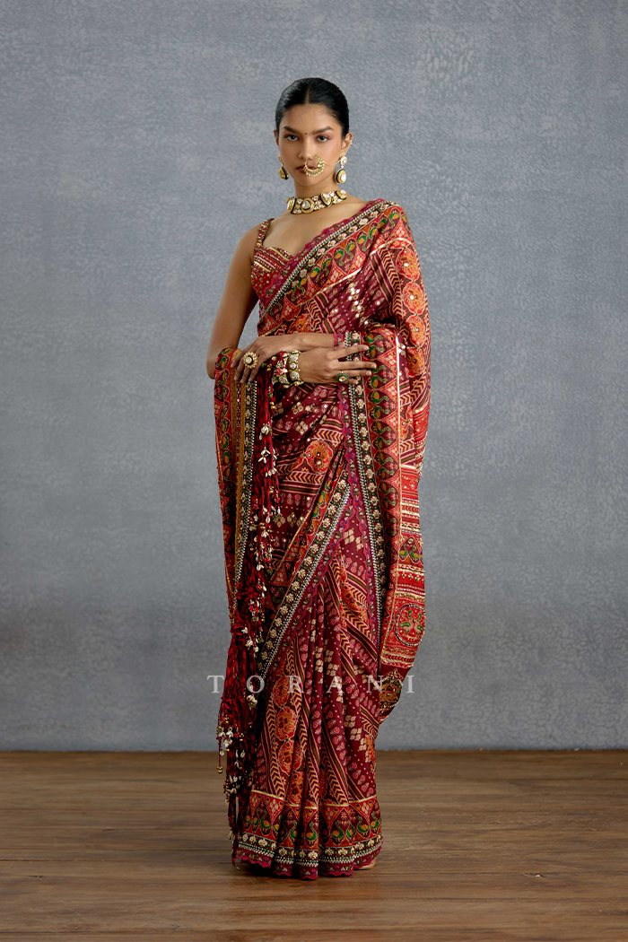 Chitrita Jinal Mirali Saree