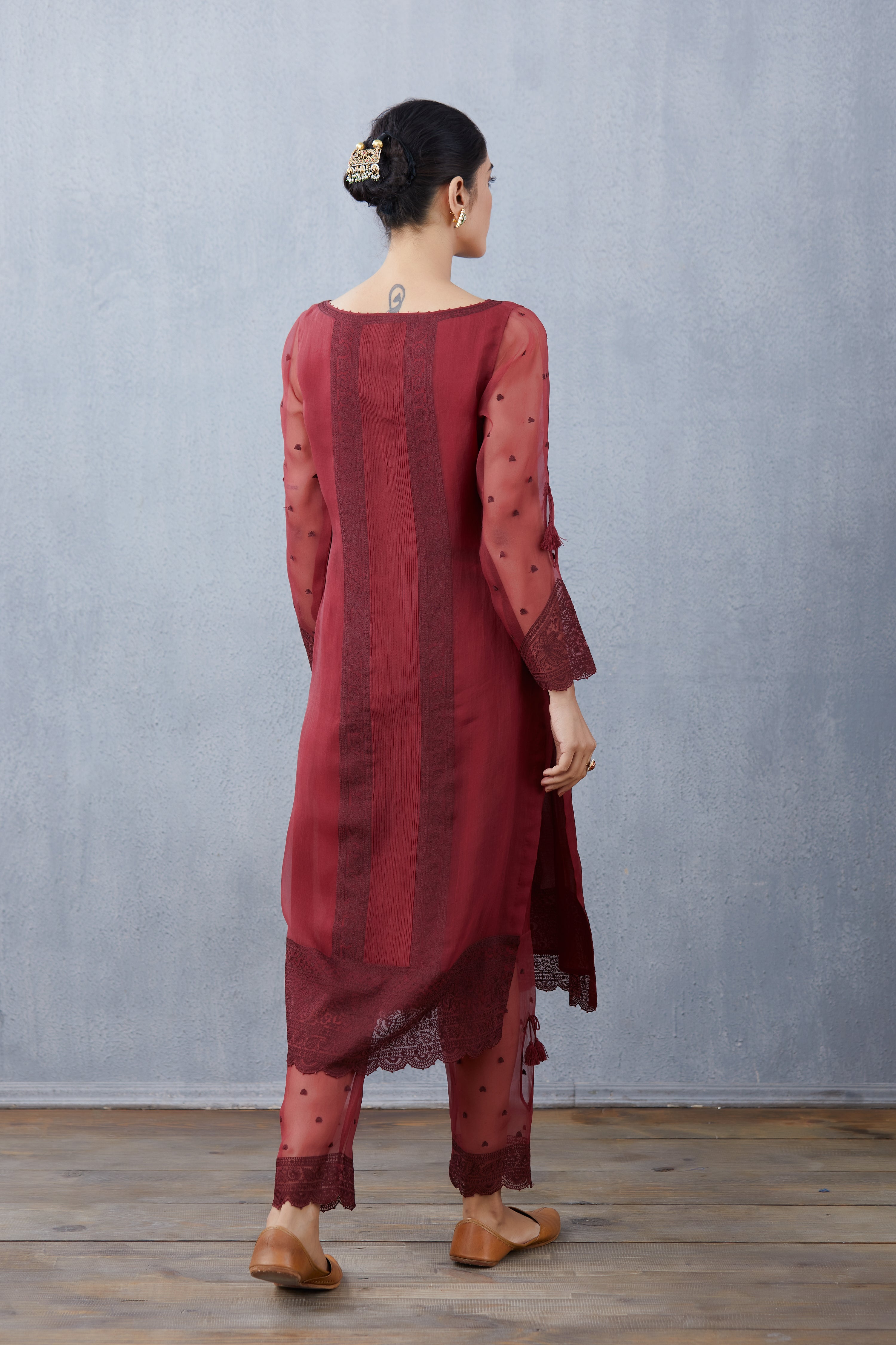 Mahogany Abhra Kurta Set
