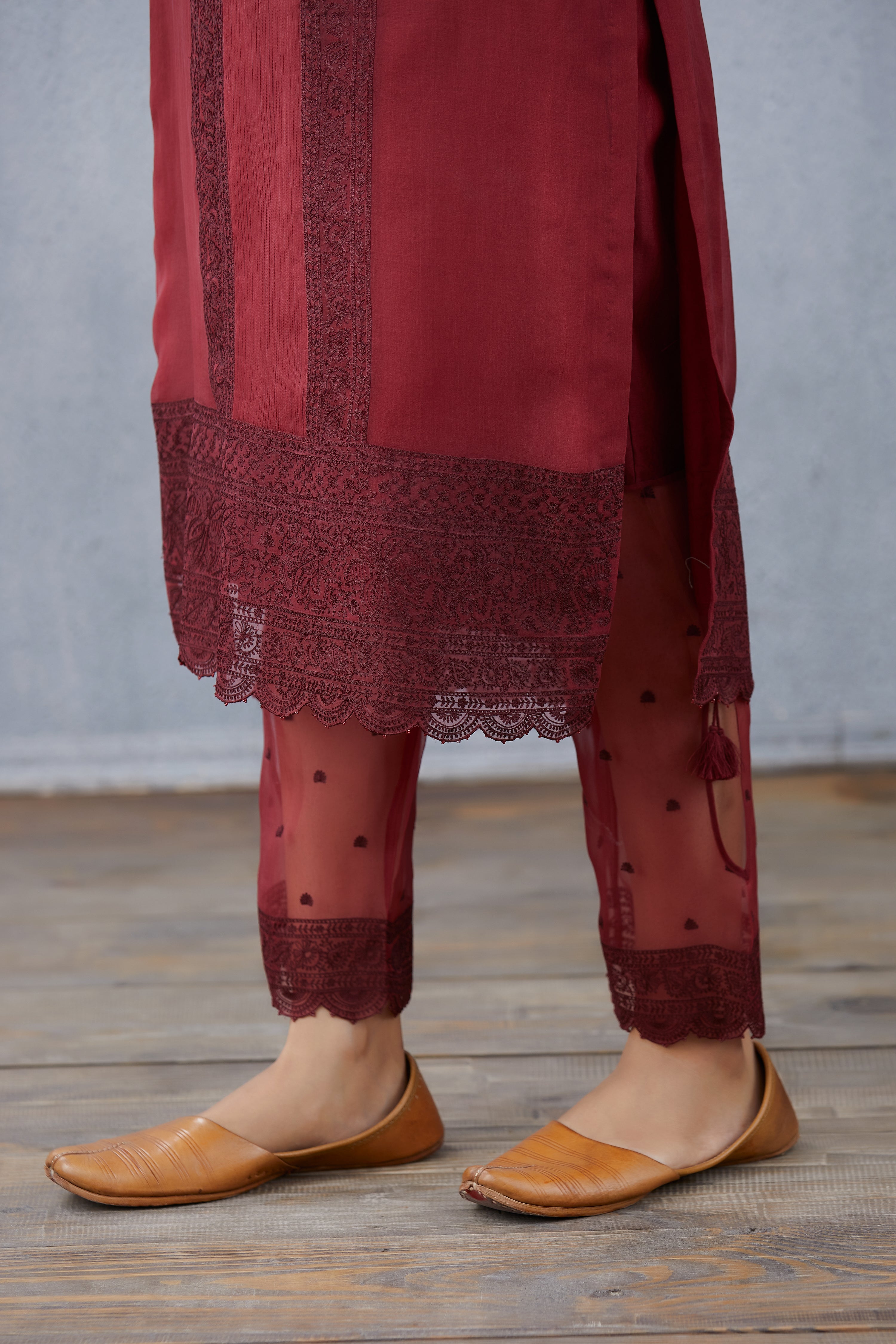 Mahogany Abhra Kurta Set