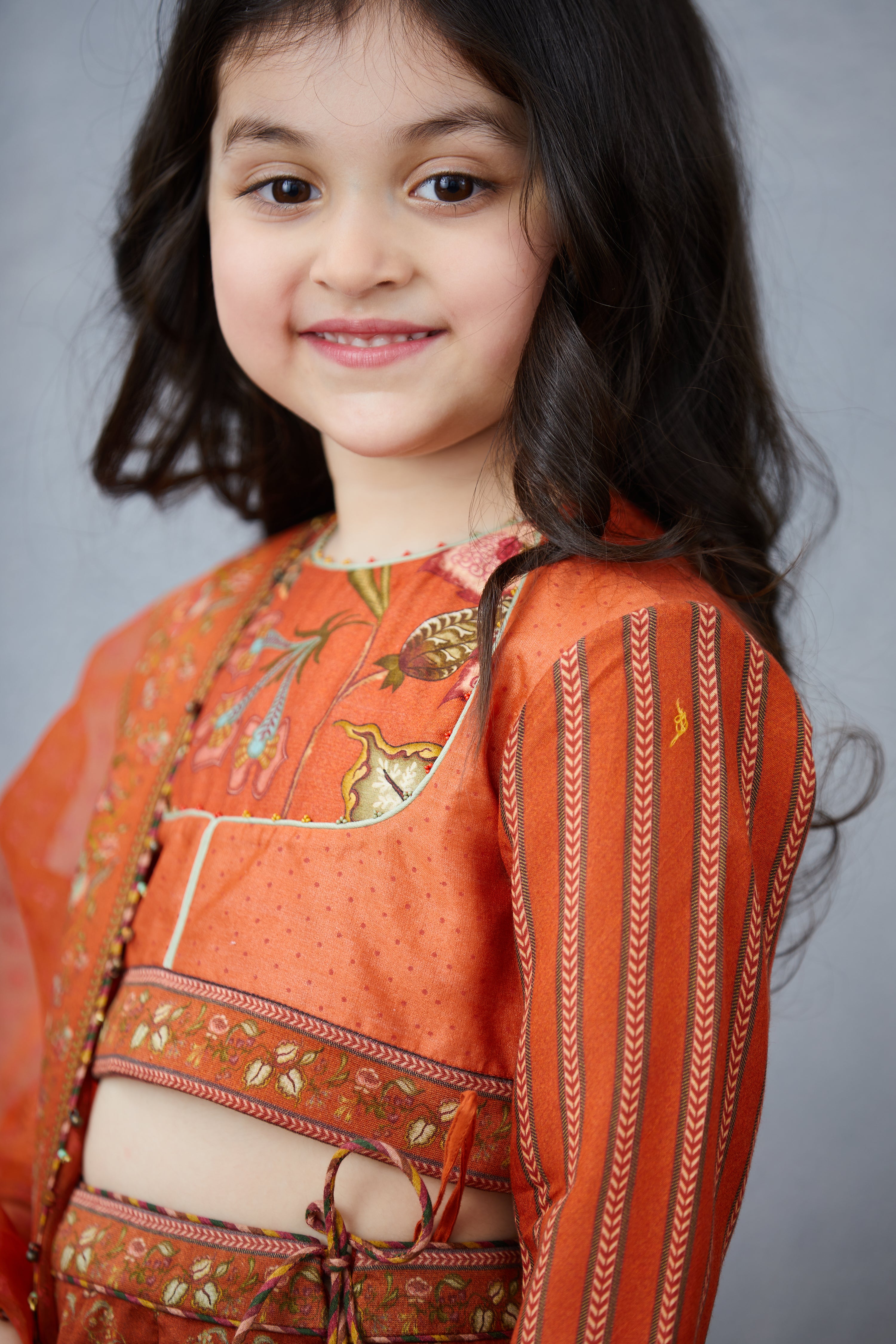 Narangi Sibani Lehenga Set