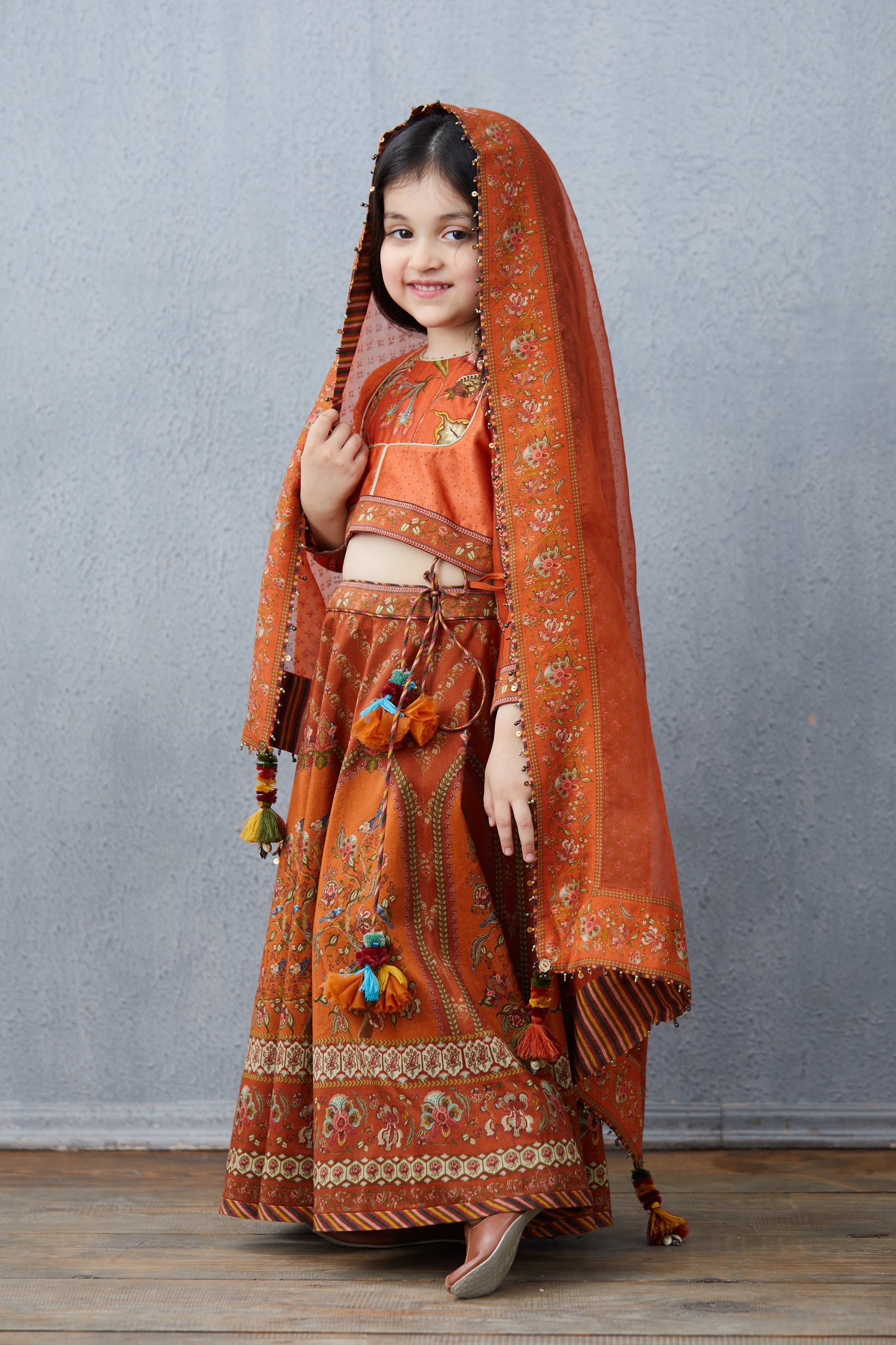 Narangi Sibani Lehenga Set