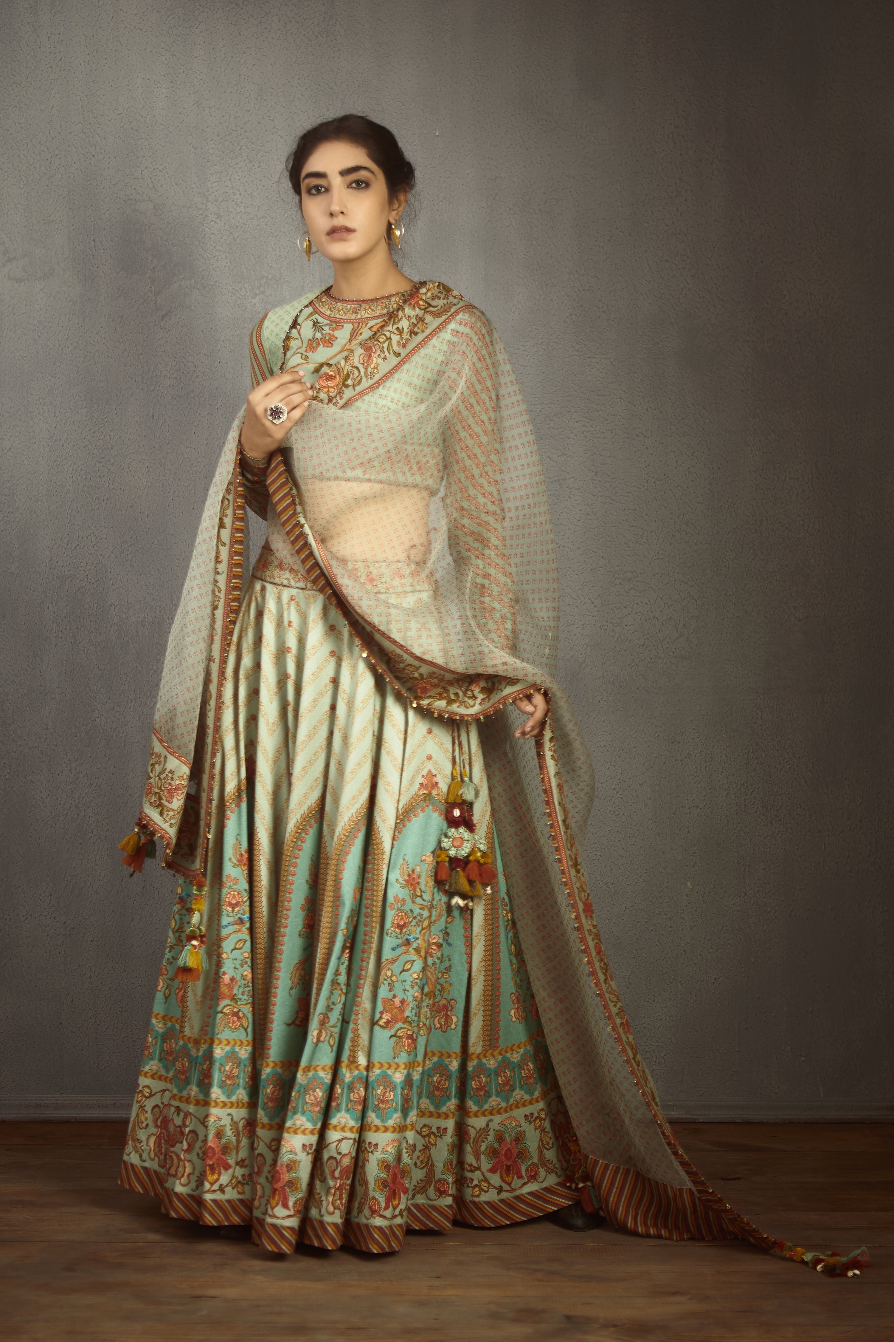 Teena Rathore In Our Champa Temple Kali Sibani Lehenga Set
