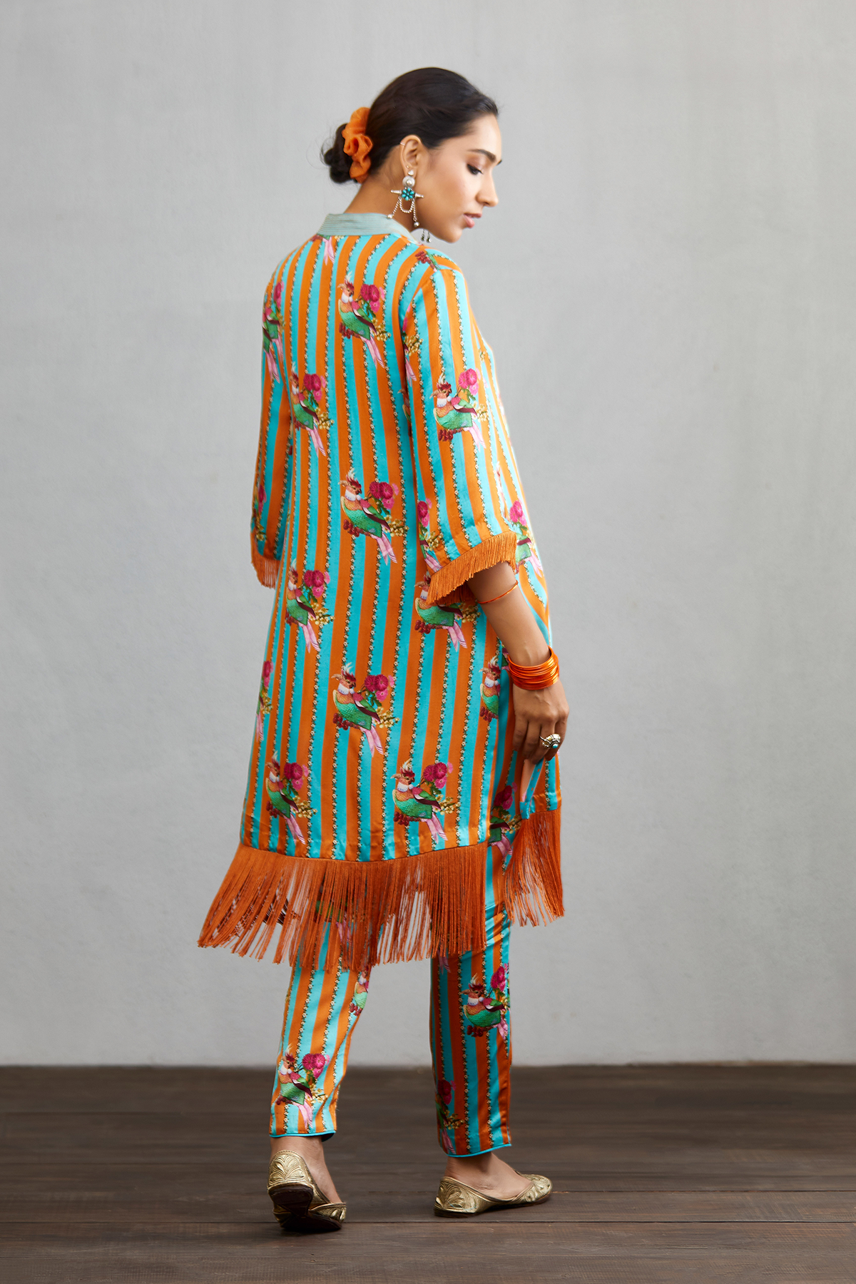 Digital printed Twill Satin kurta set for her