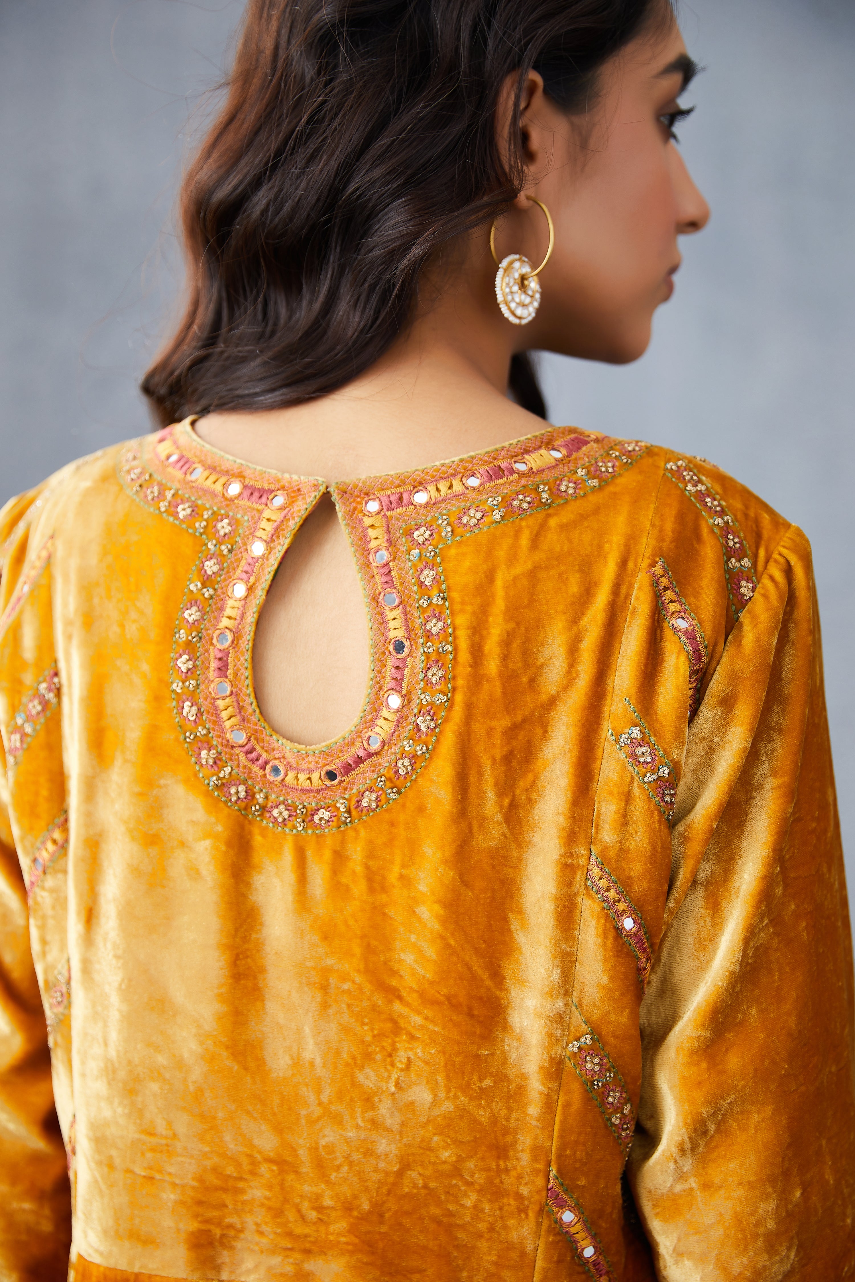 Mustard KURTA SET with straight pants