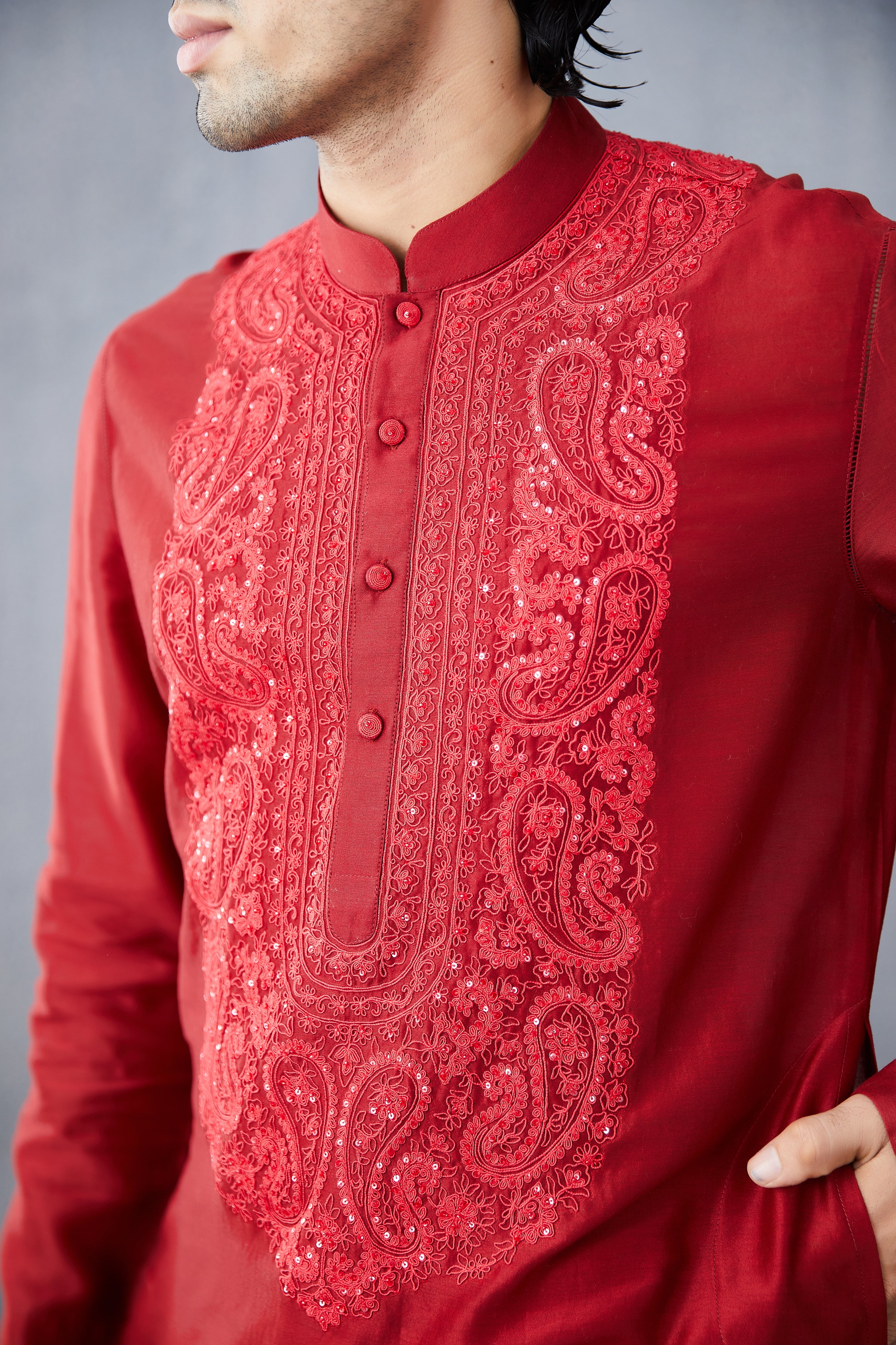 Surkh Karam Kurta Set