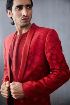 Surkh Shehzaad Sherwani Set