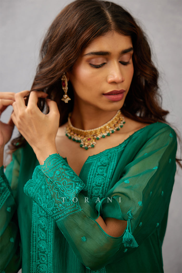 Sabz Abhra Kurta Set