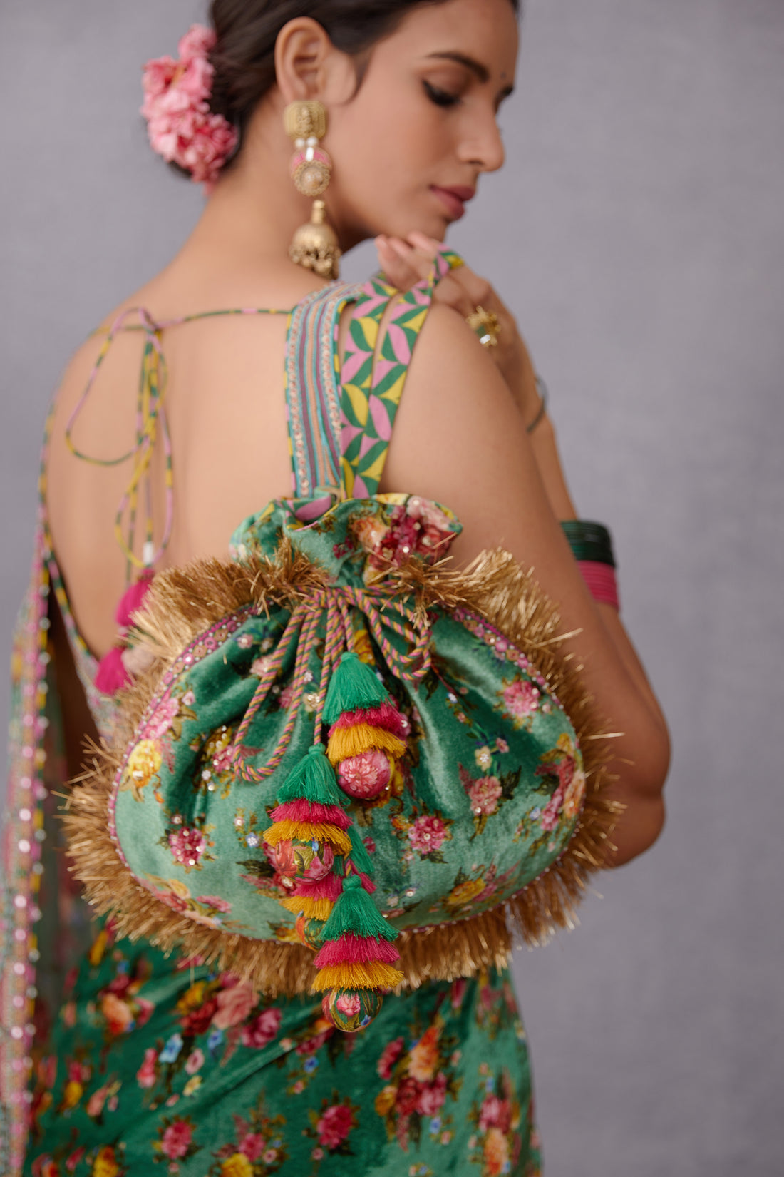 Panna Nilofer Makhmal Potli