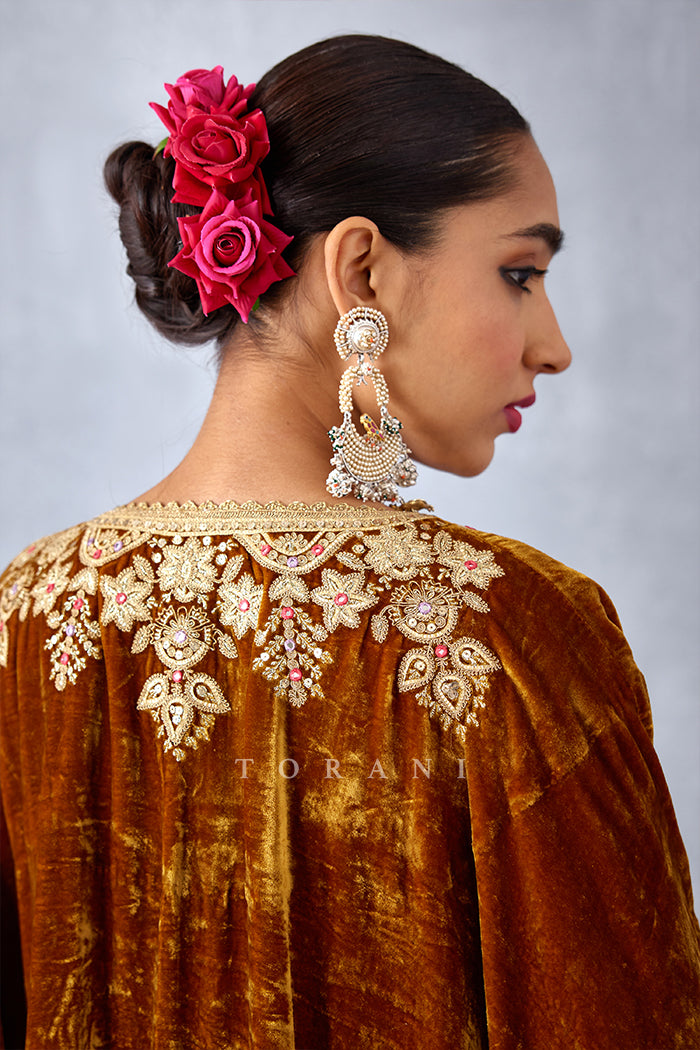 Free Style Kaftan with Hand Adda Work