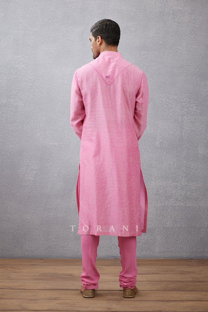 Hand Block Printed kurta set in handwoven chanderi