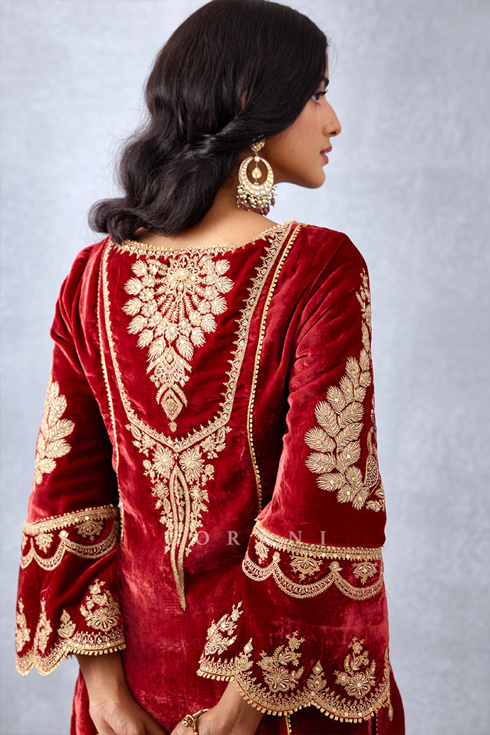 bridalwear Red Kurta set