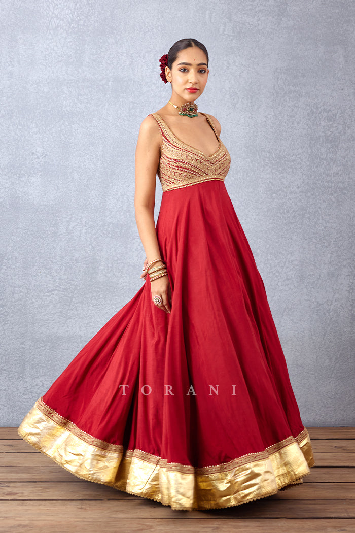 Sindoori Rabia Makhmal Jacket Set