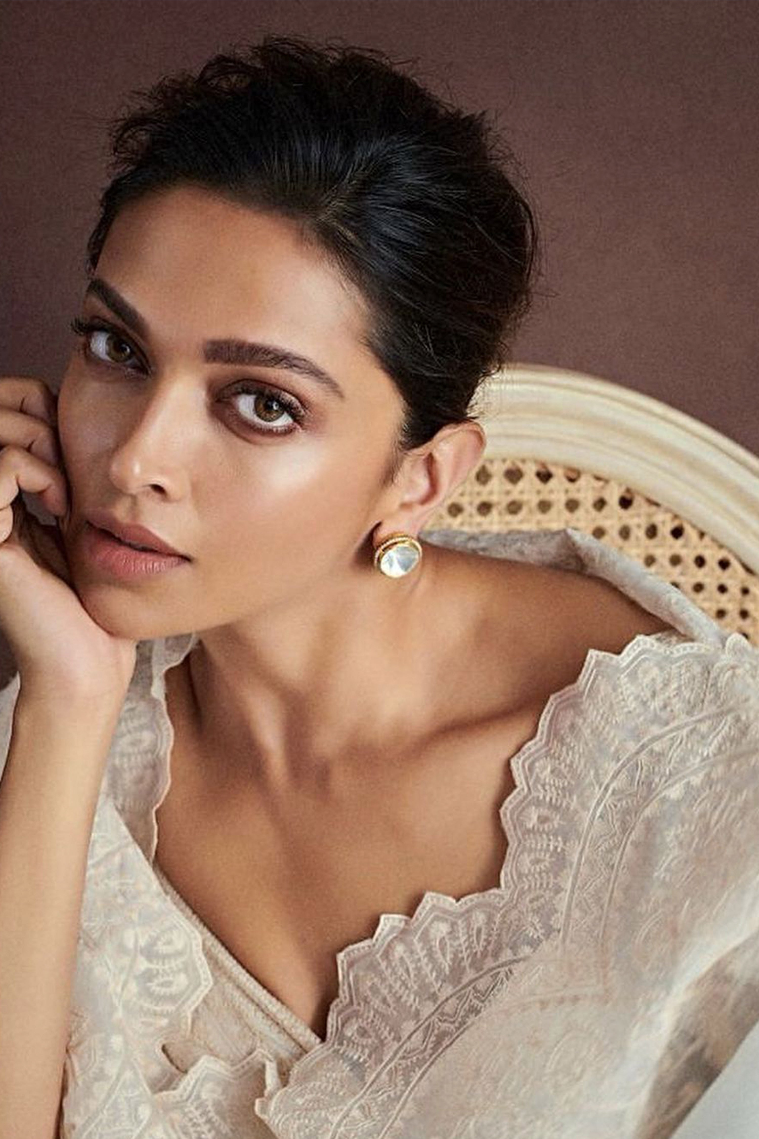 Deepika Padukone in our Swetah Farrin Saree Set XL / White