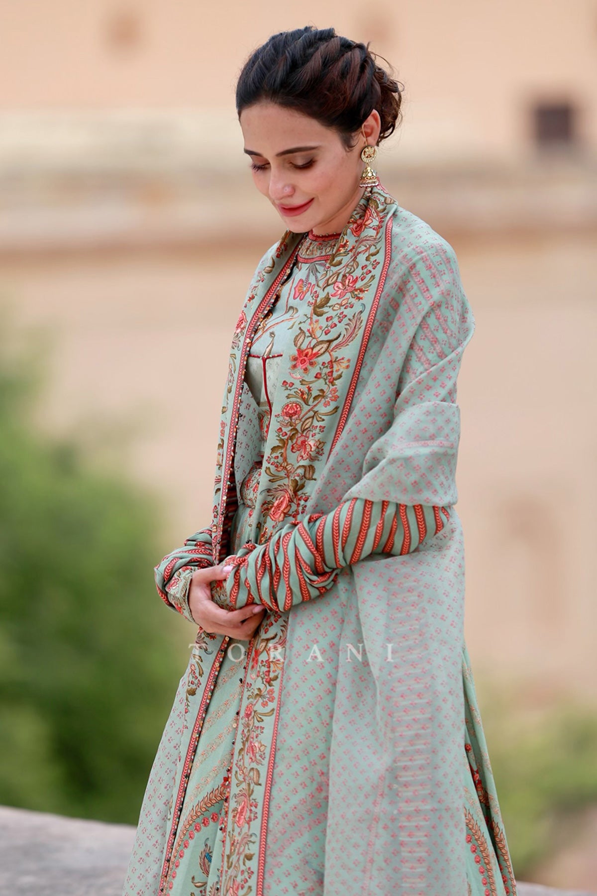 Teena Rathore In Our Champa Temple Kali Sibani Lehenga Set