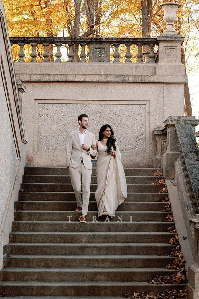 Tamanna Malhotra Mullen in our Mogra Chand Saree Set