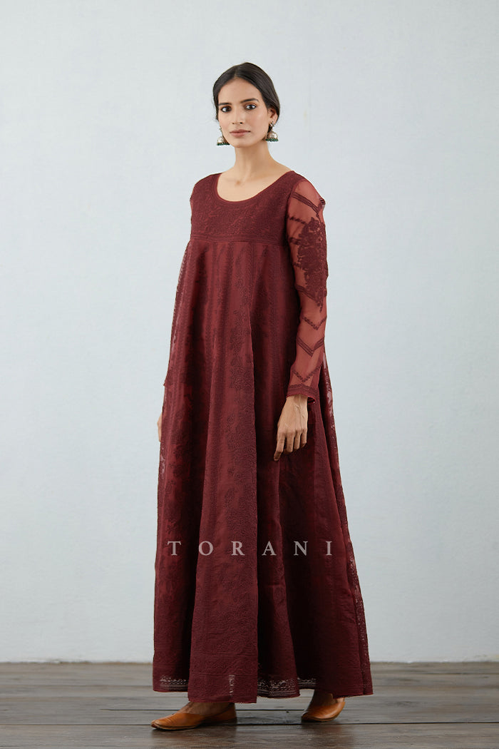 Mahogany Sutlej Anarkali Set