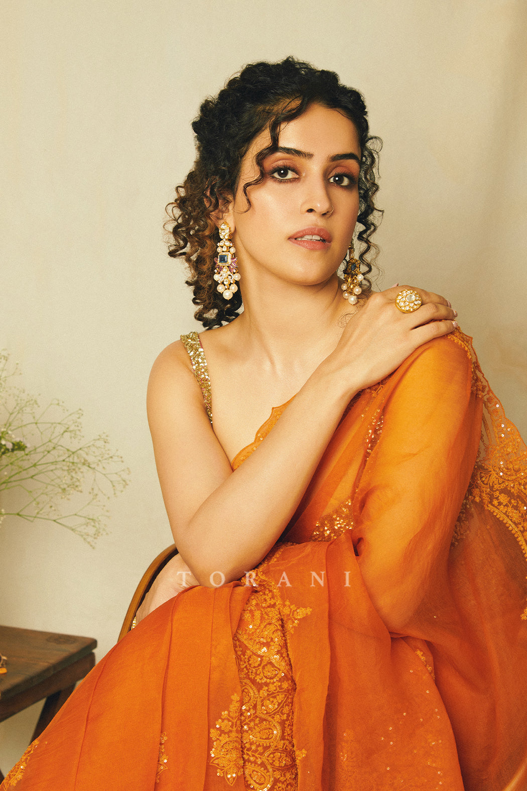 FEATURING SANYA MALHOTRA IN SANTREE YUVANI Saree SET BY TORANI