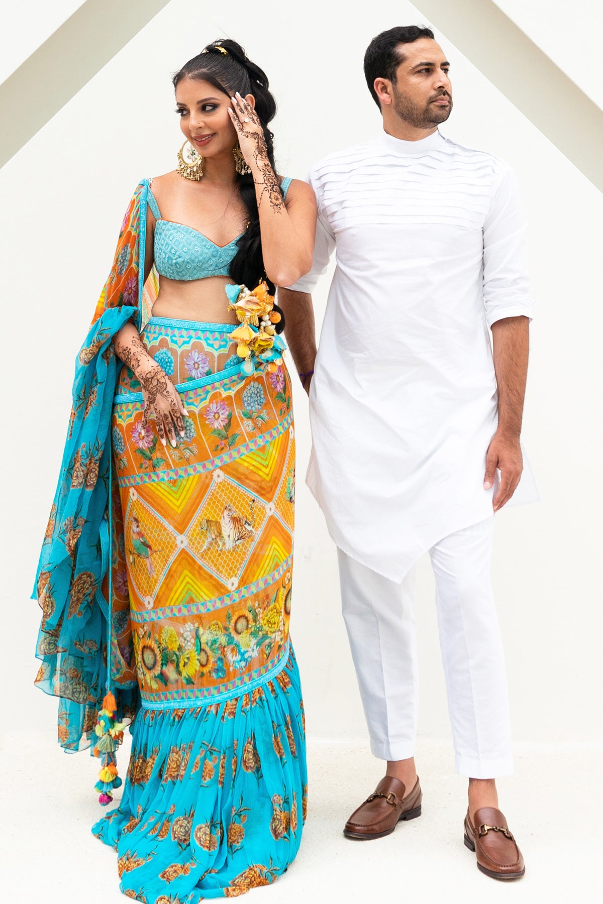 Payal Jain in our Firoza Ikjot Saree Set
