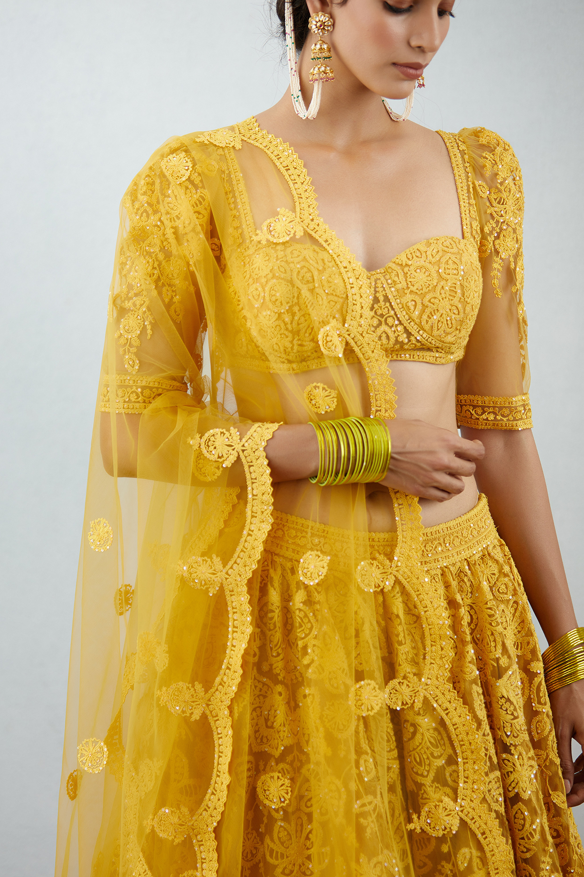 Nora Fatehi in our Sunehra Hansini Lehenga Set