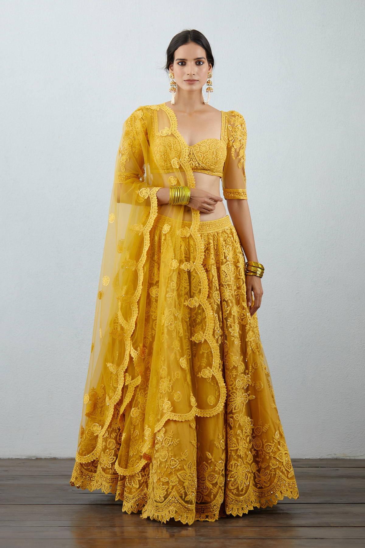 Nora Fatehi in our Sunehra Hansini Lehenga Set