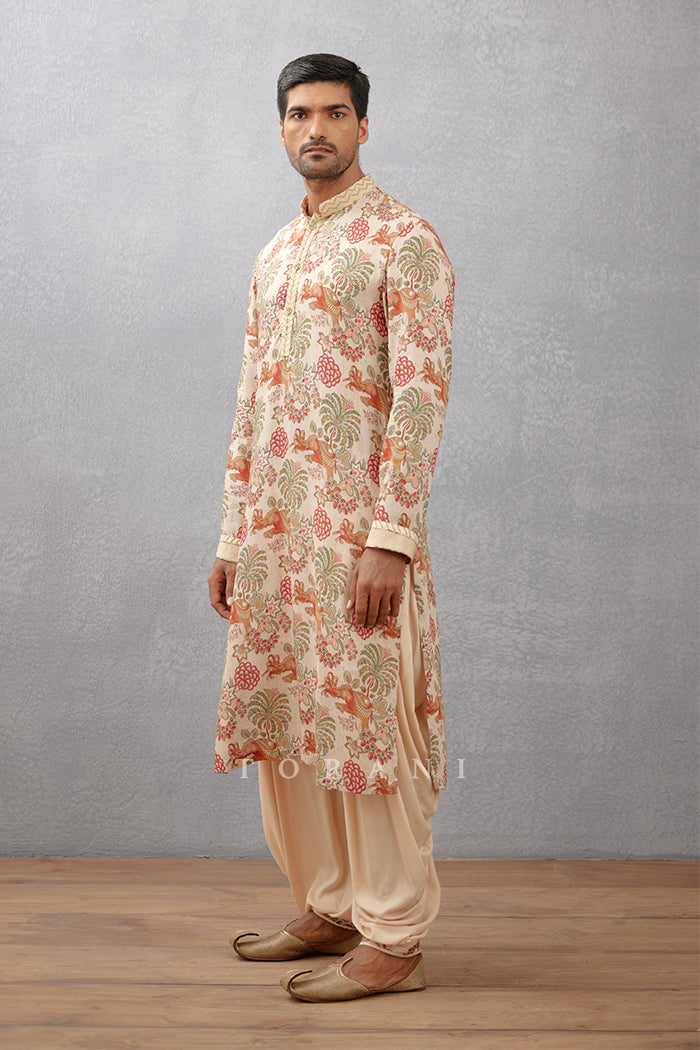 Airawata Ecru Ashfaq Kurta Set