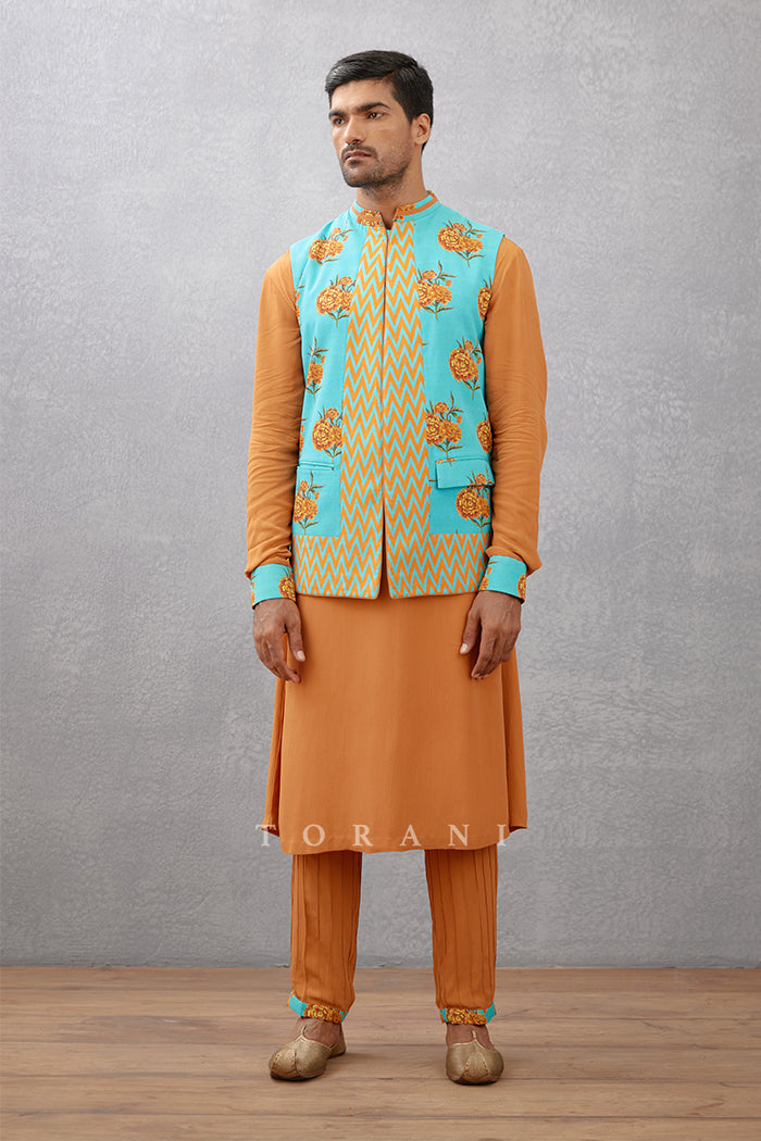 FIROZA AMARDEEP BANDI SET in Viscose Crepe