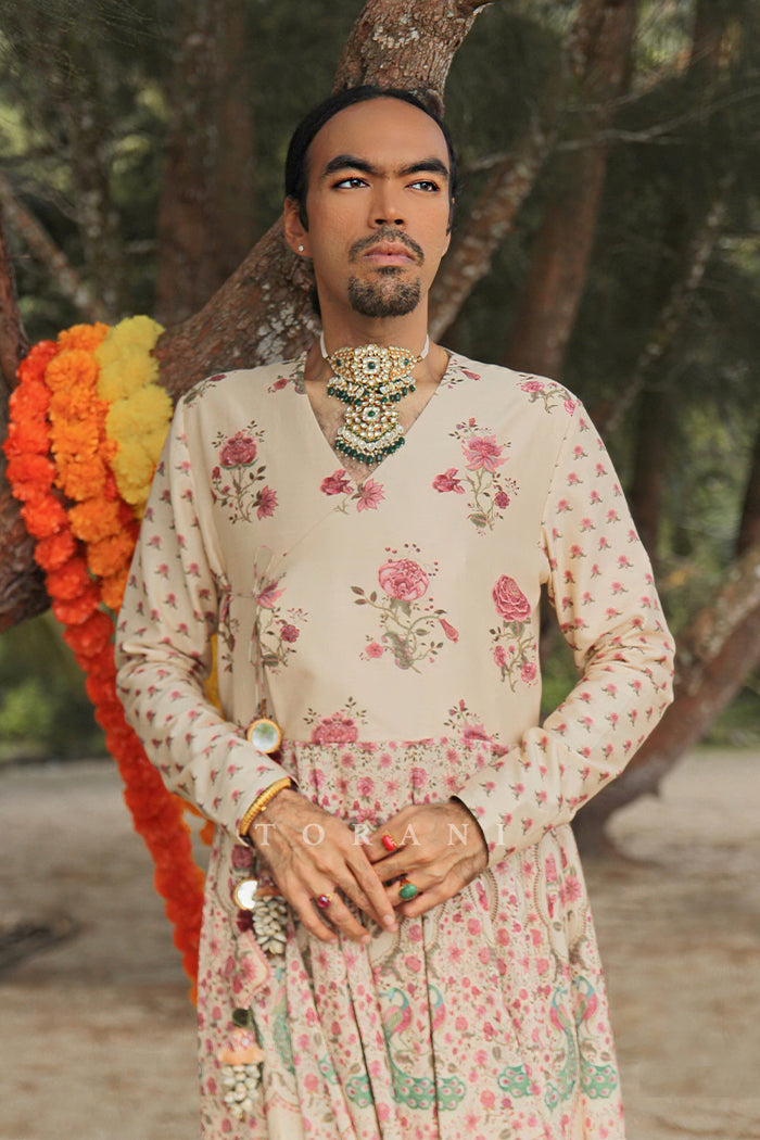 Vimal Shahen In Our Customized Kasturi Chintz Bulleya Angarakha Set