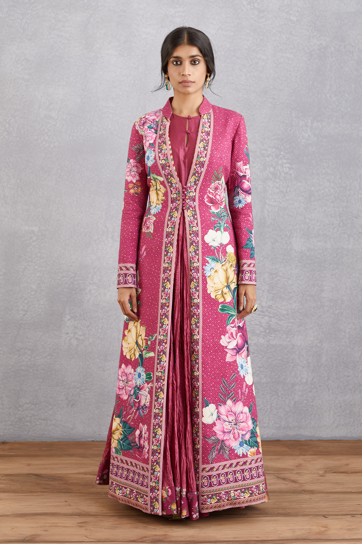 Manika Dhuni Jacquard Jacket Set