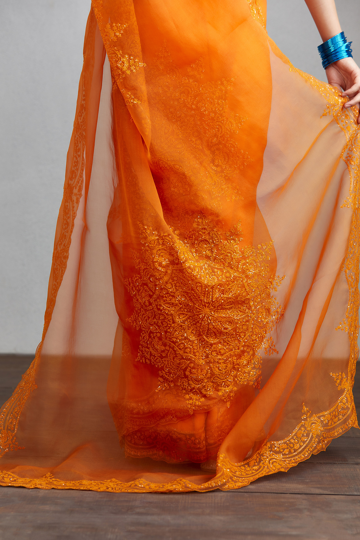 Sanya Malhotra In Our Santree Yuvani Guncha Saree Set