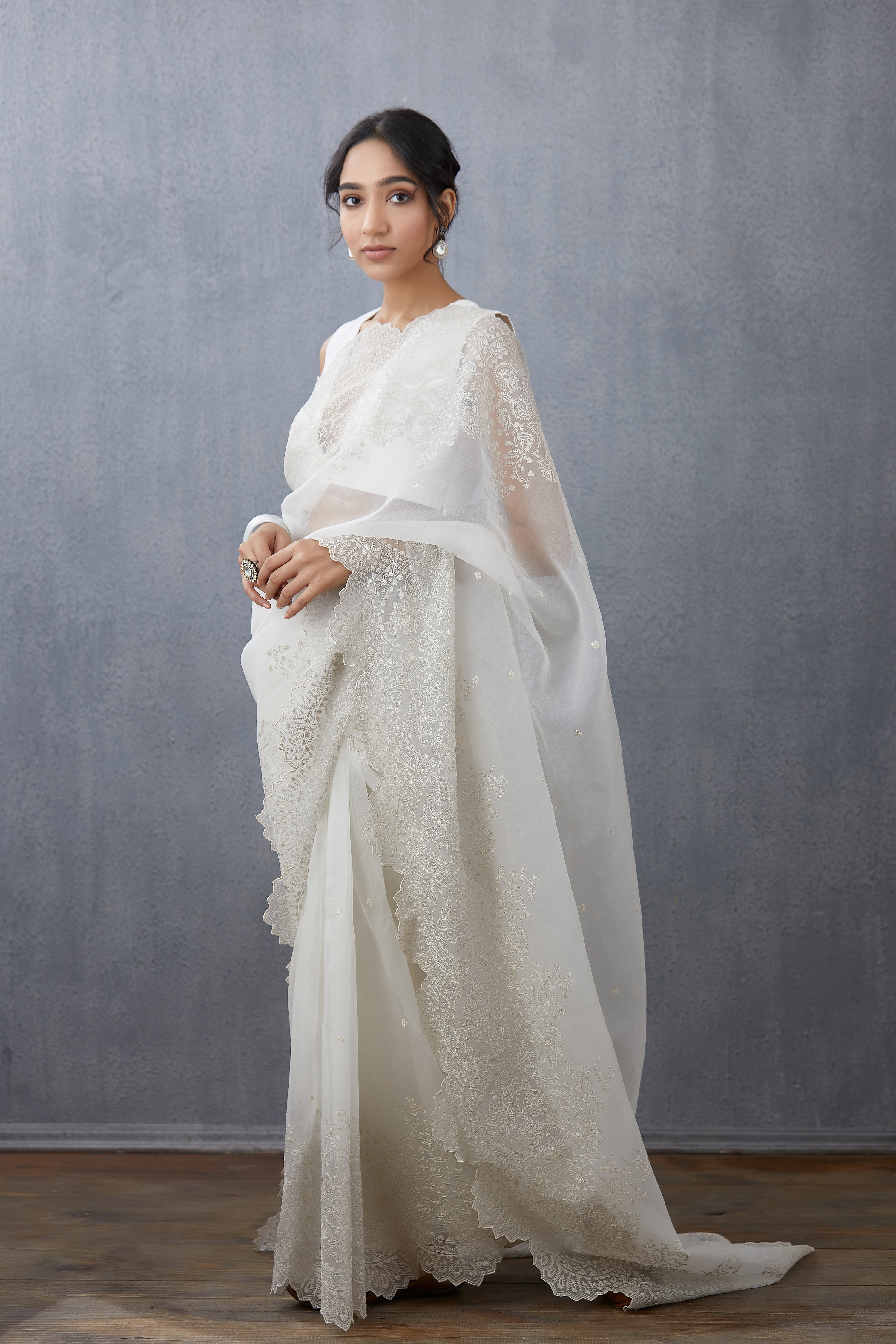 Kreenal Gala in our Swetah Farrin Saree Set