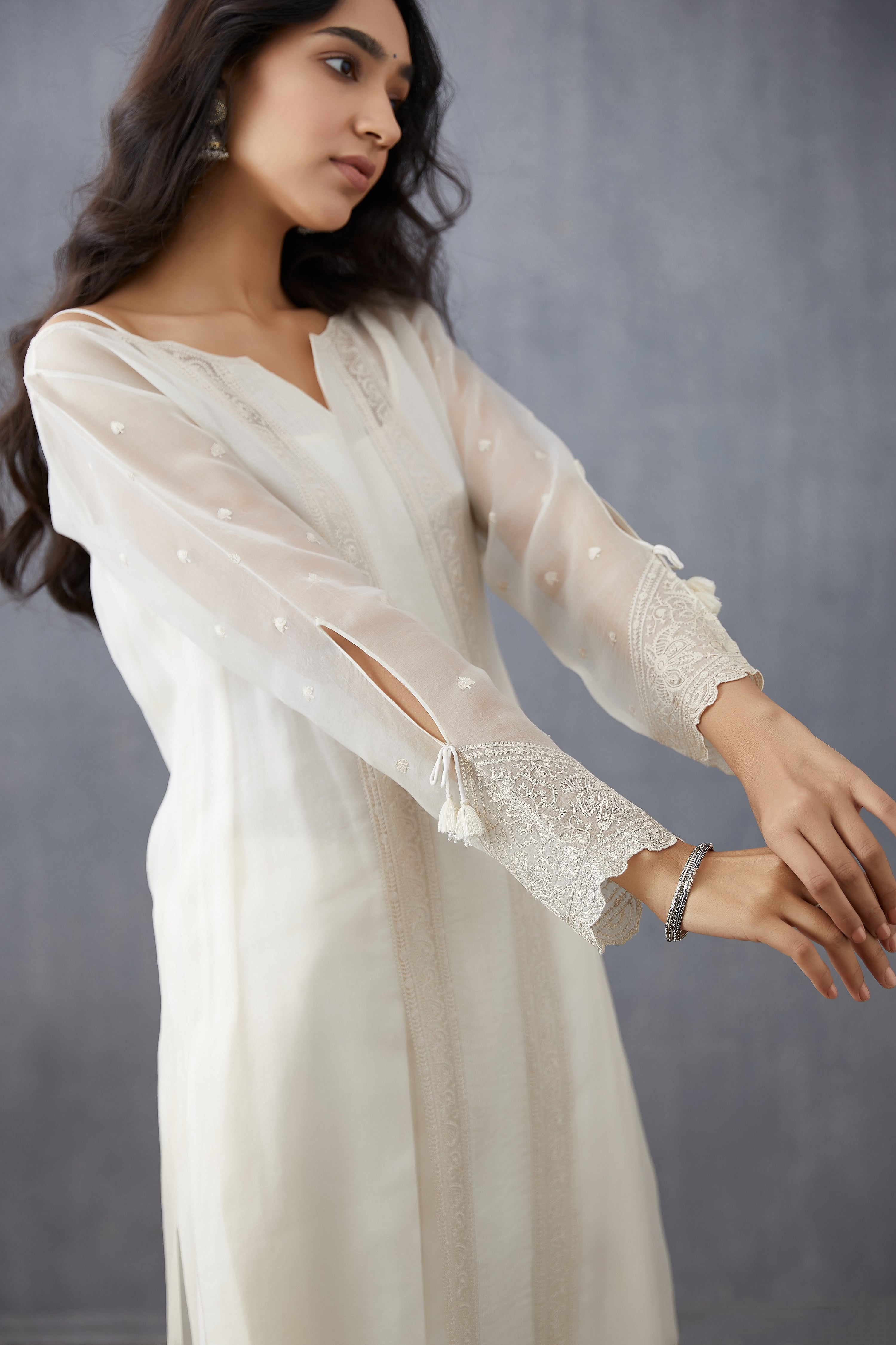 Swetah Abhra Kurta Set