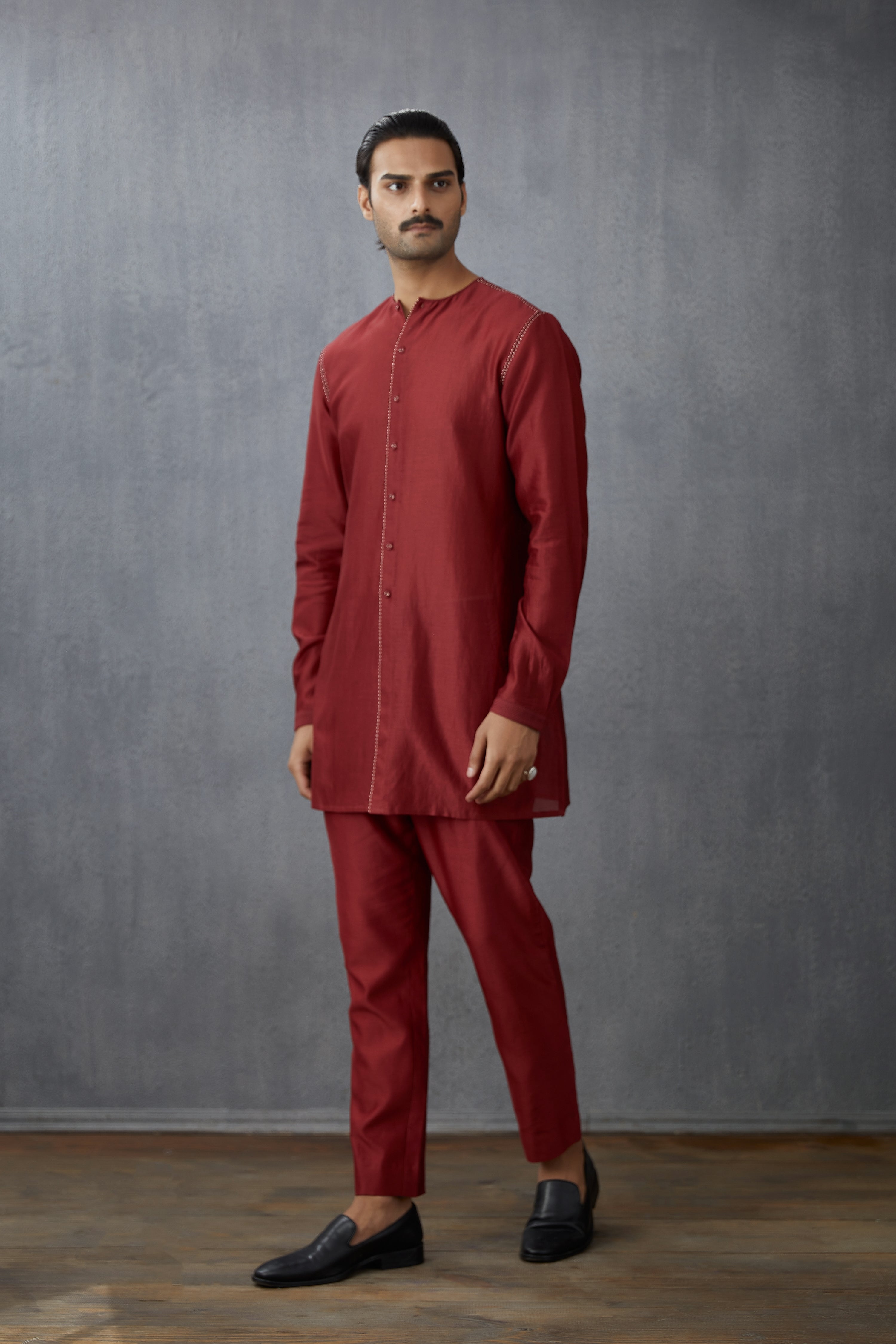 Bhuri Chanderi Imam Jacket Set