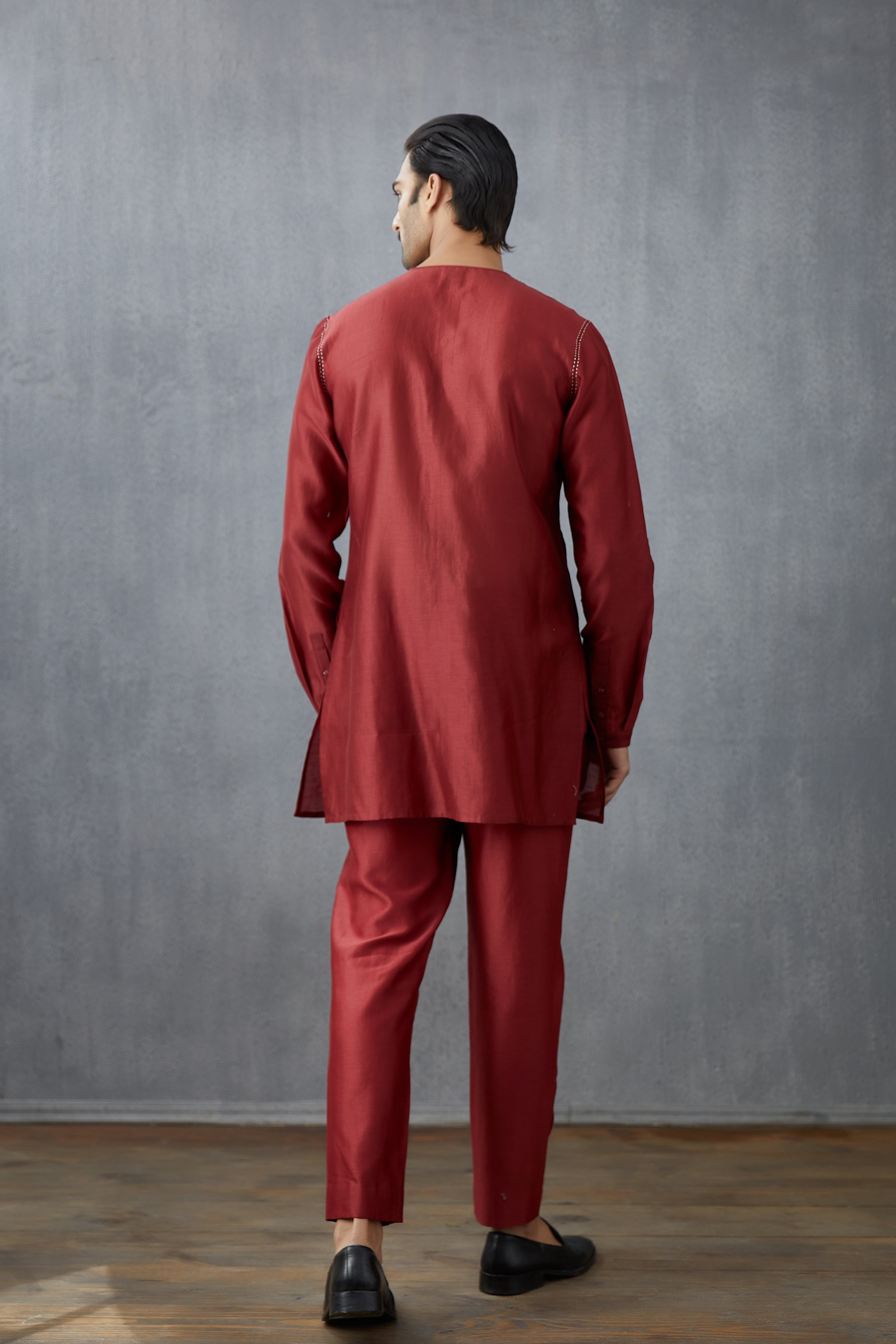 Bhuri Chanderi Imam Jacket Set