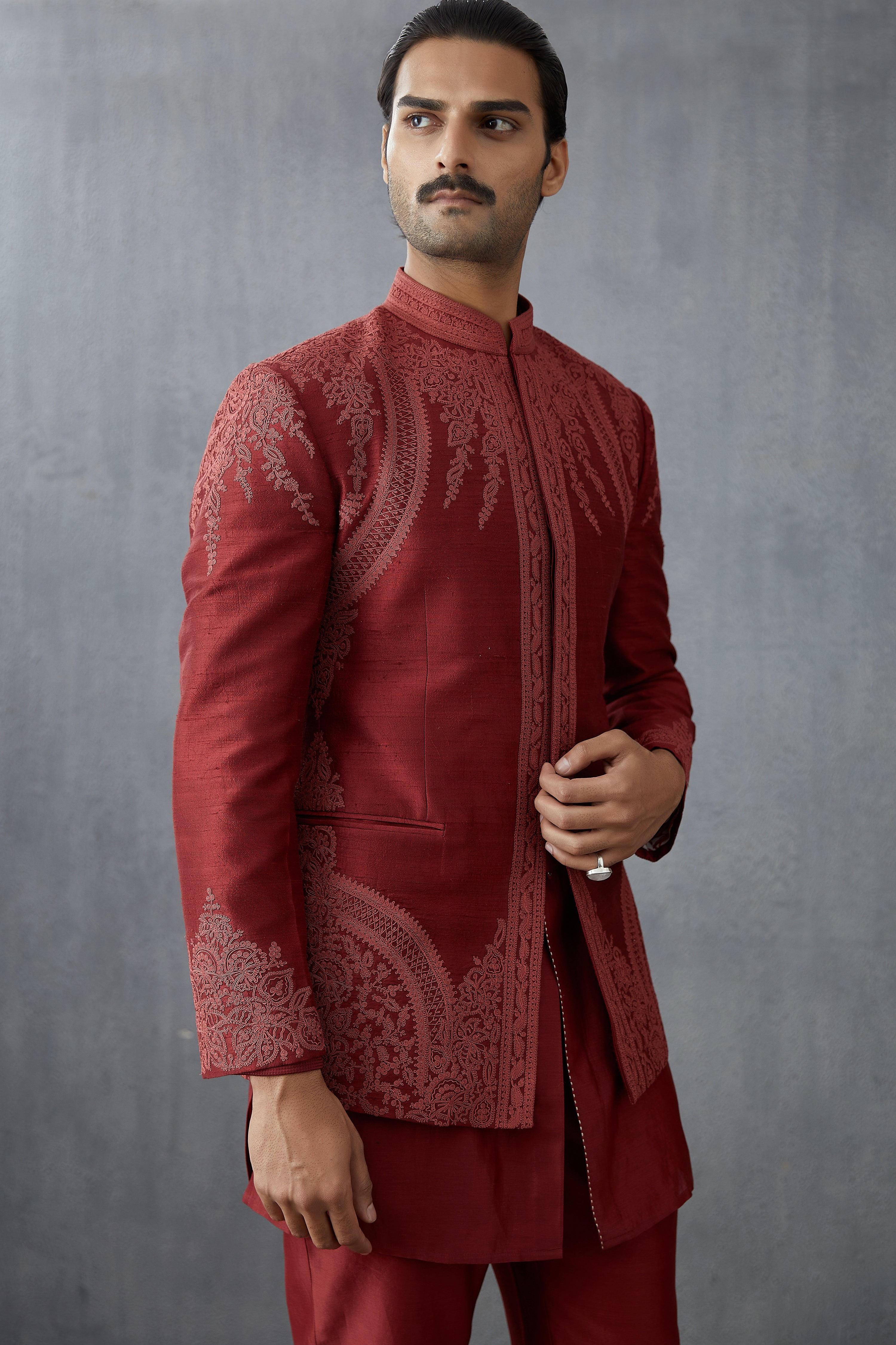 Embroidered Handwoven Chanderi Bandi jacket