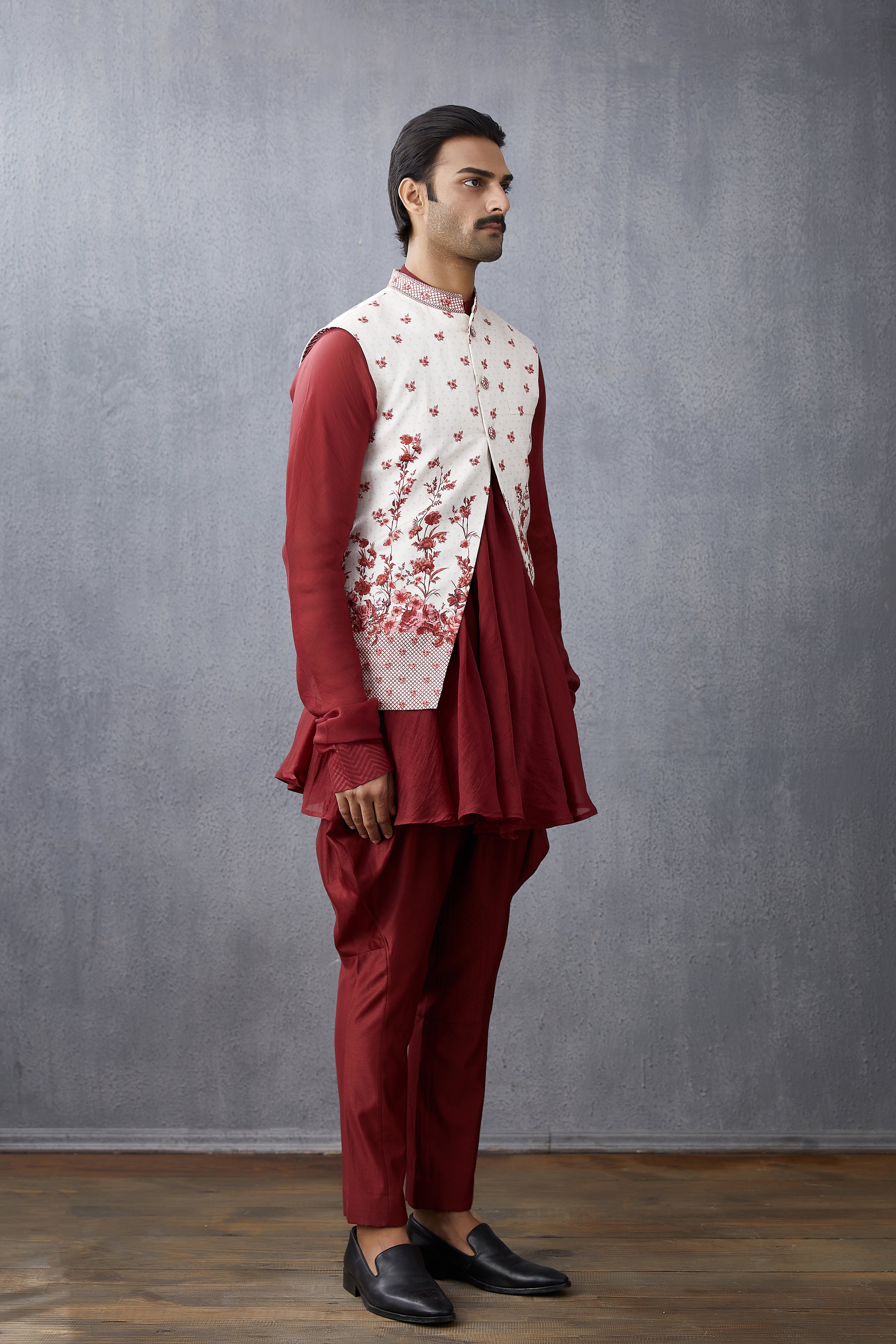 Handwoven Chanderi Bandi jacket - Torani