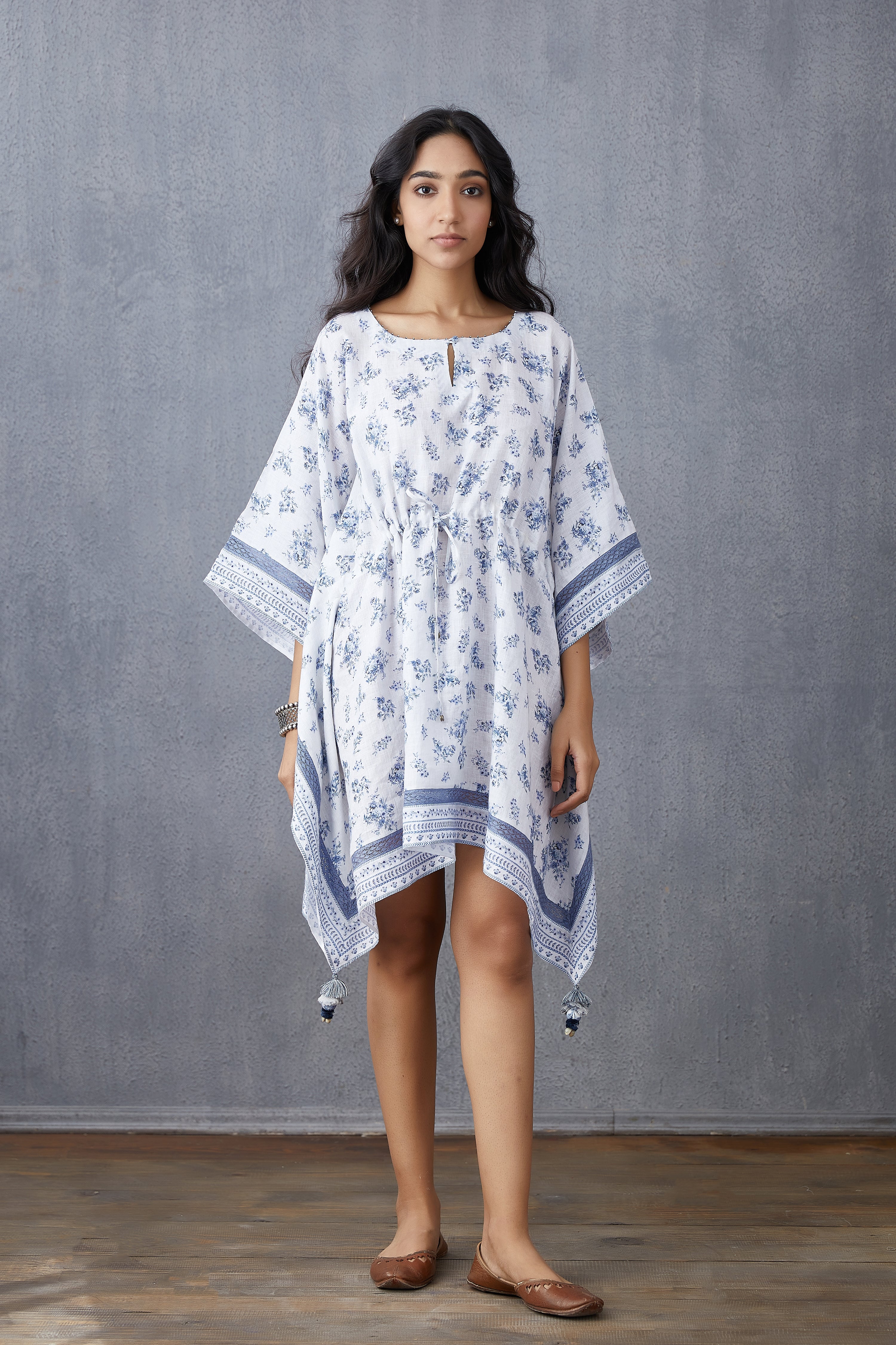 Neeli Gul Booti Rhia Kaftan