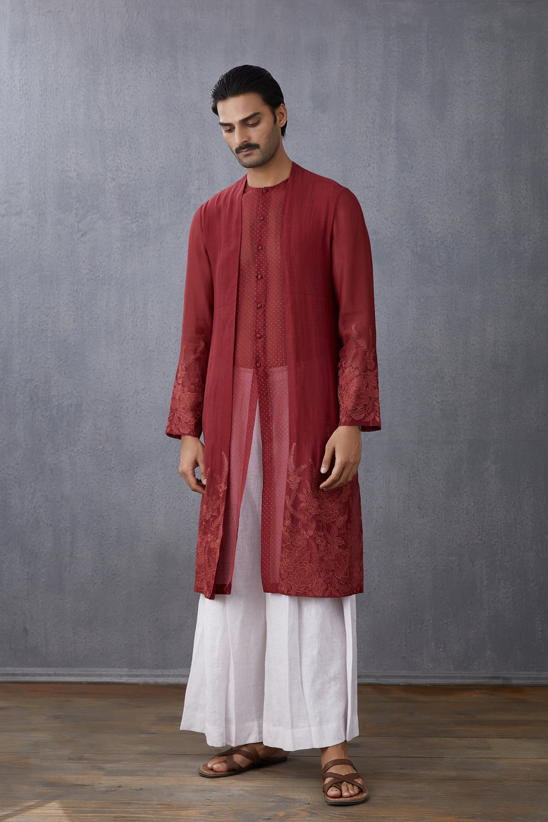 Bhoori Chanderi Mirziya Kurta Set