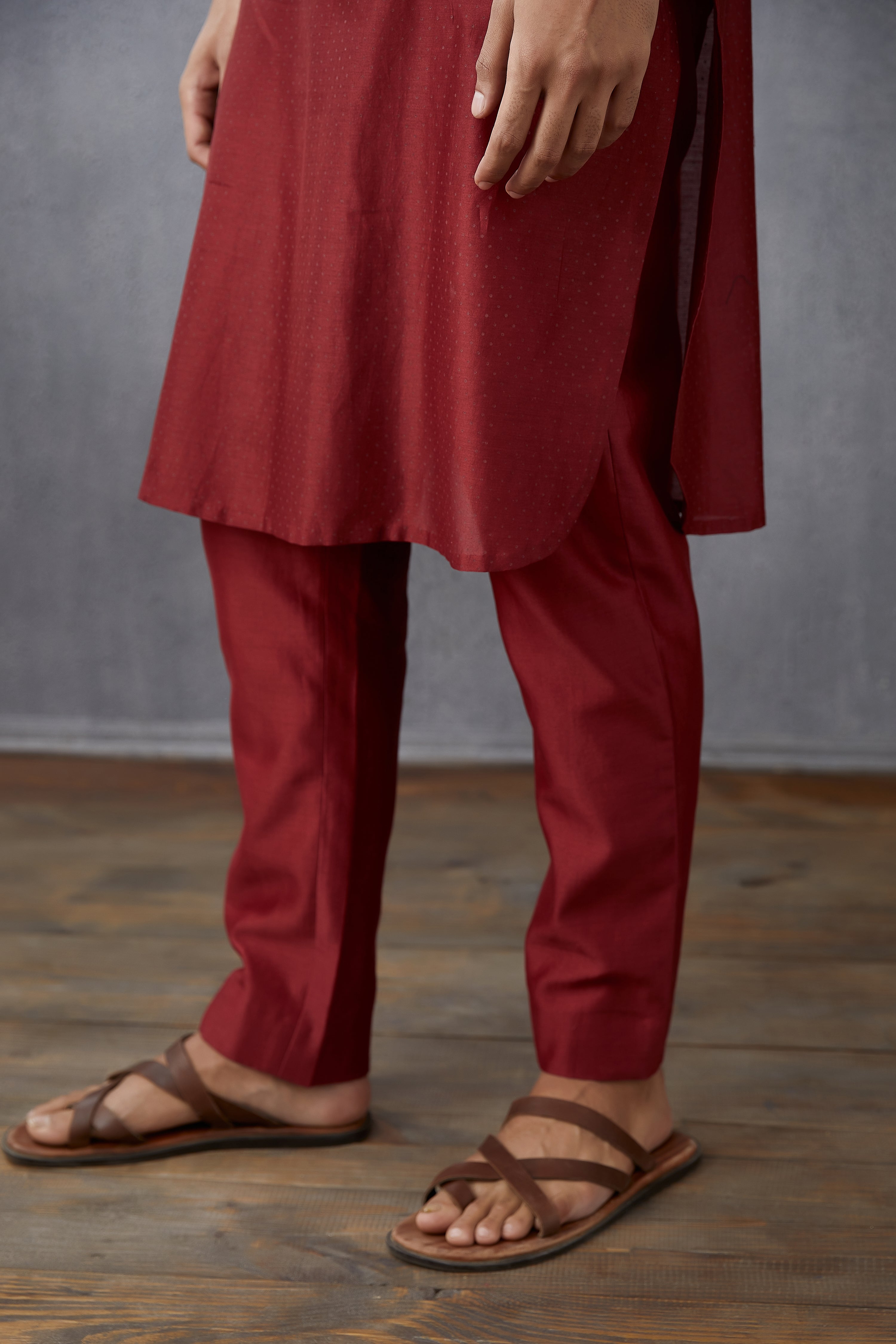 Bhoori Chanderi Kaazi Bandi Set