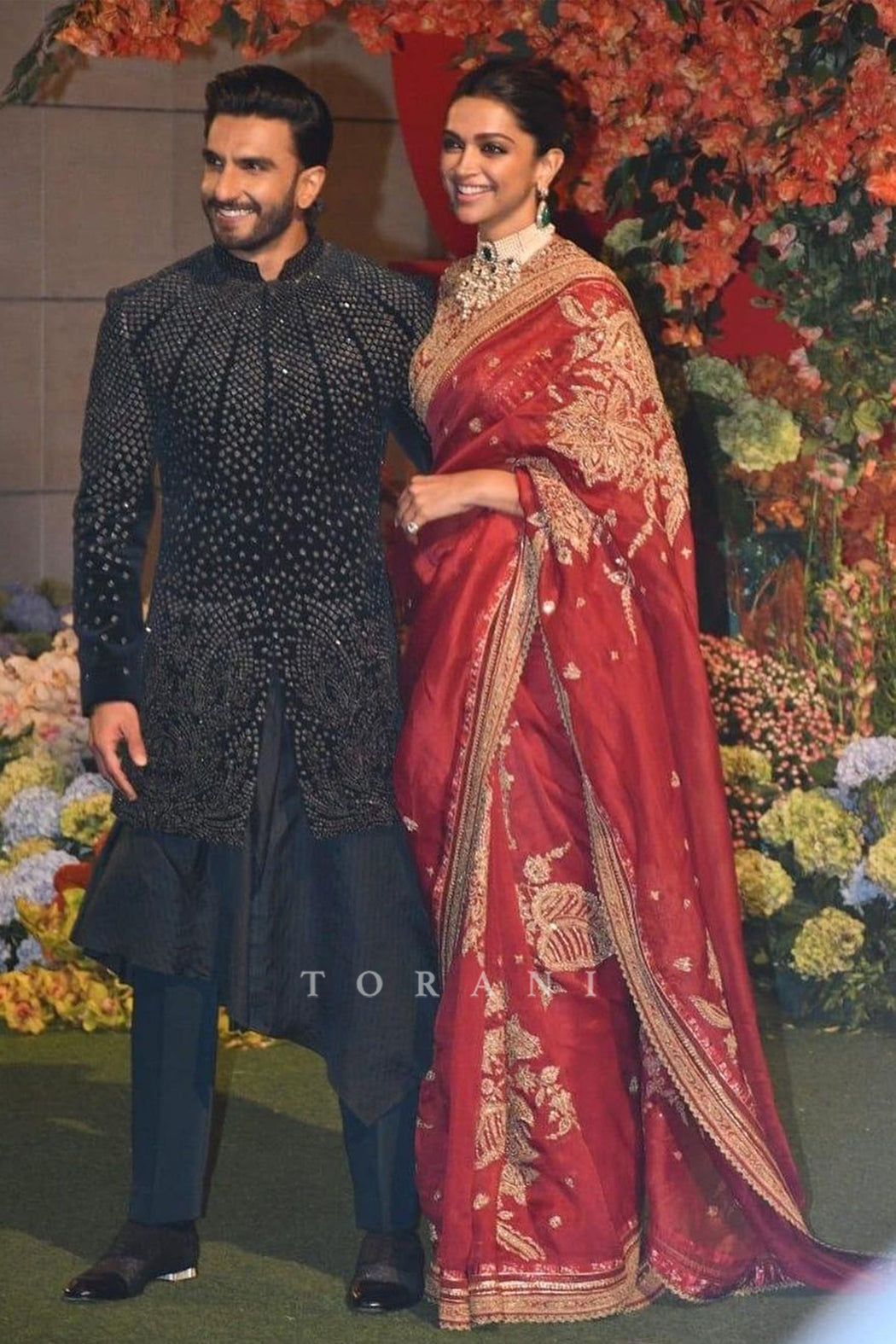 Deepika Padukone in our Sindoori Taashi Yashoda Saree Set