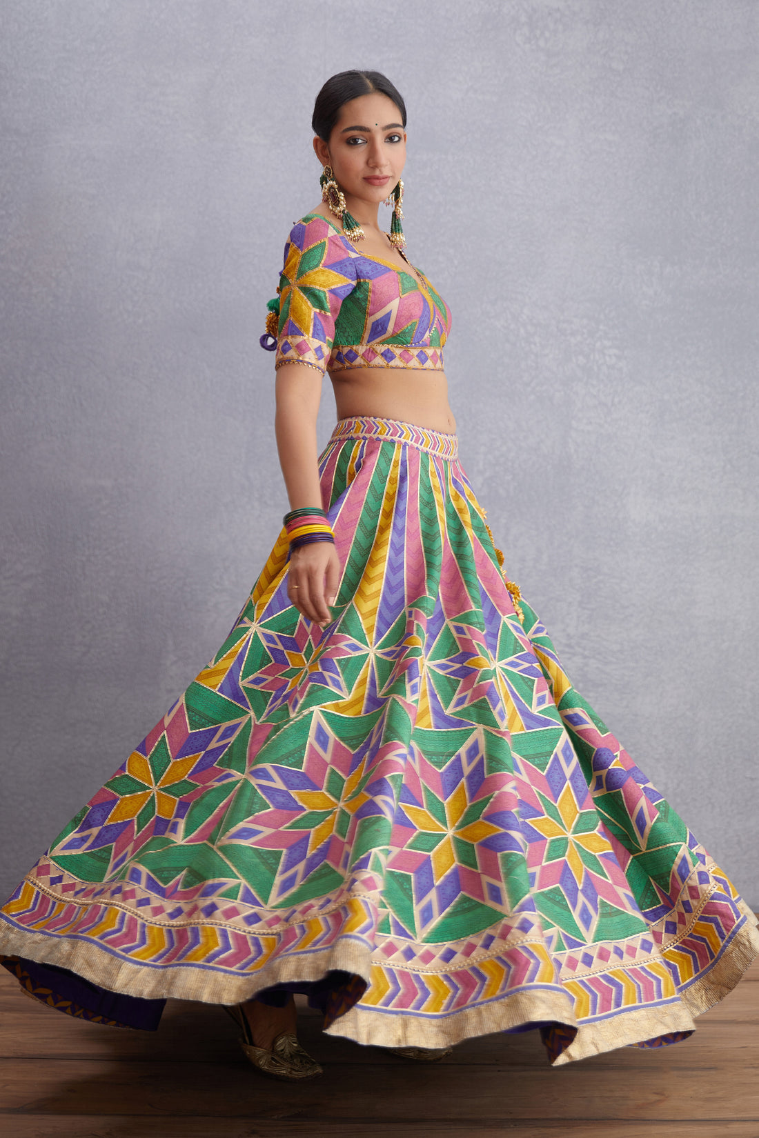 Navratan Shamiyana Lehenga Set