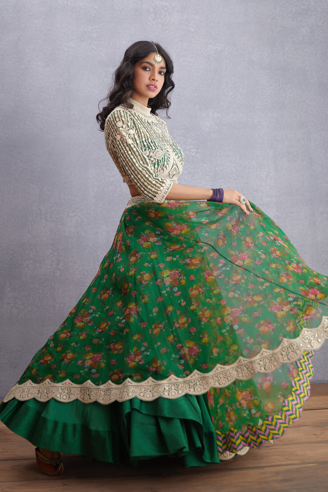 SALE - Panna Induma Lehenga Set