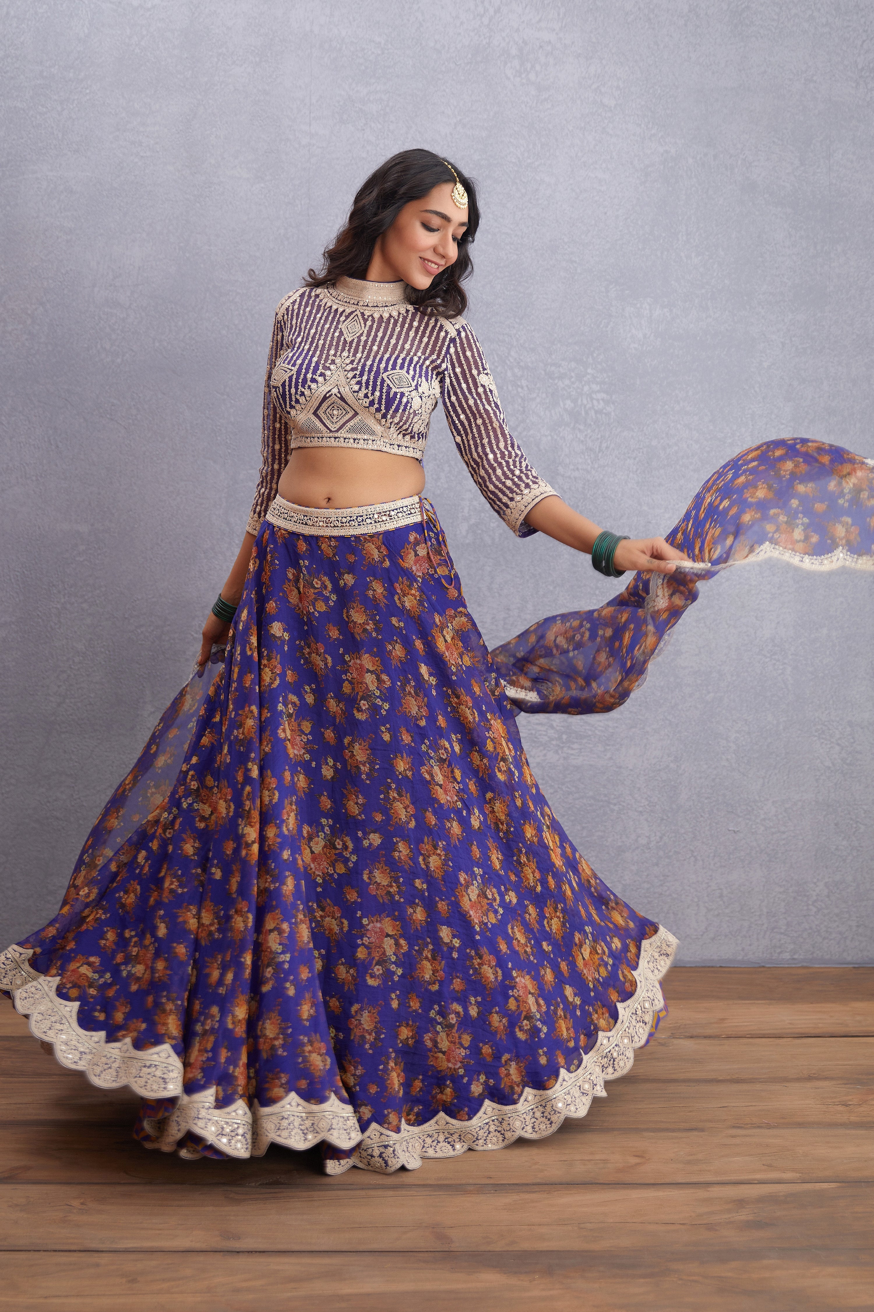 SALE - Jamuni Induma Lehenga Set